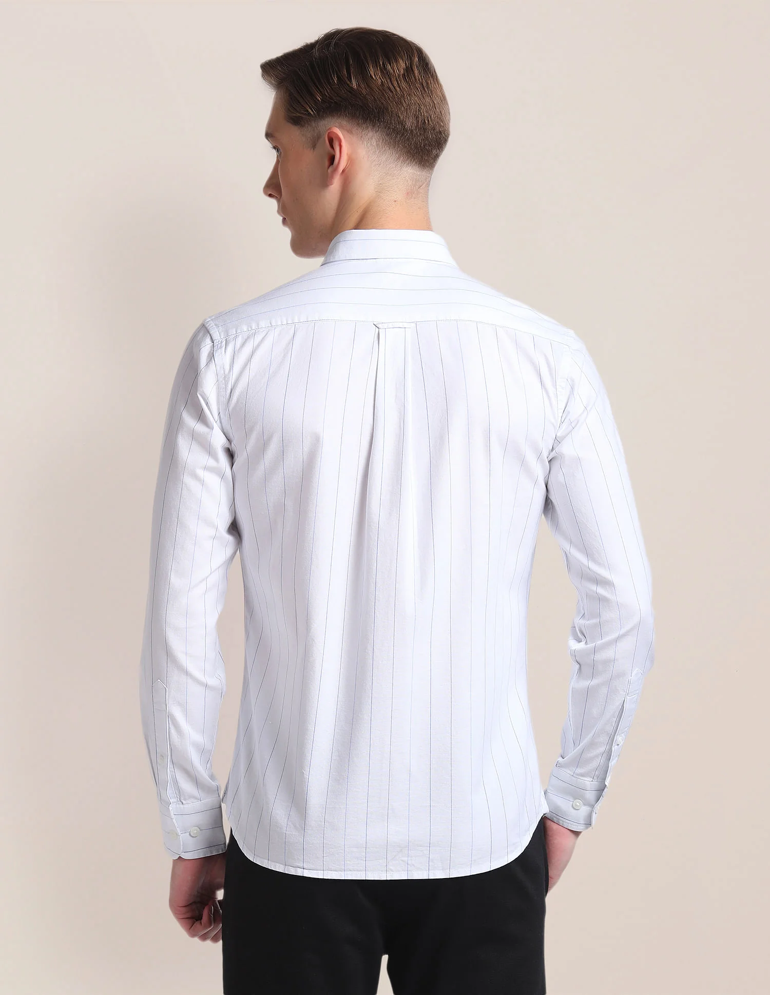 Cotton Stretch Vertical Stripe Shirt - Image 5