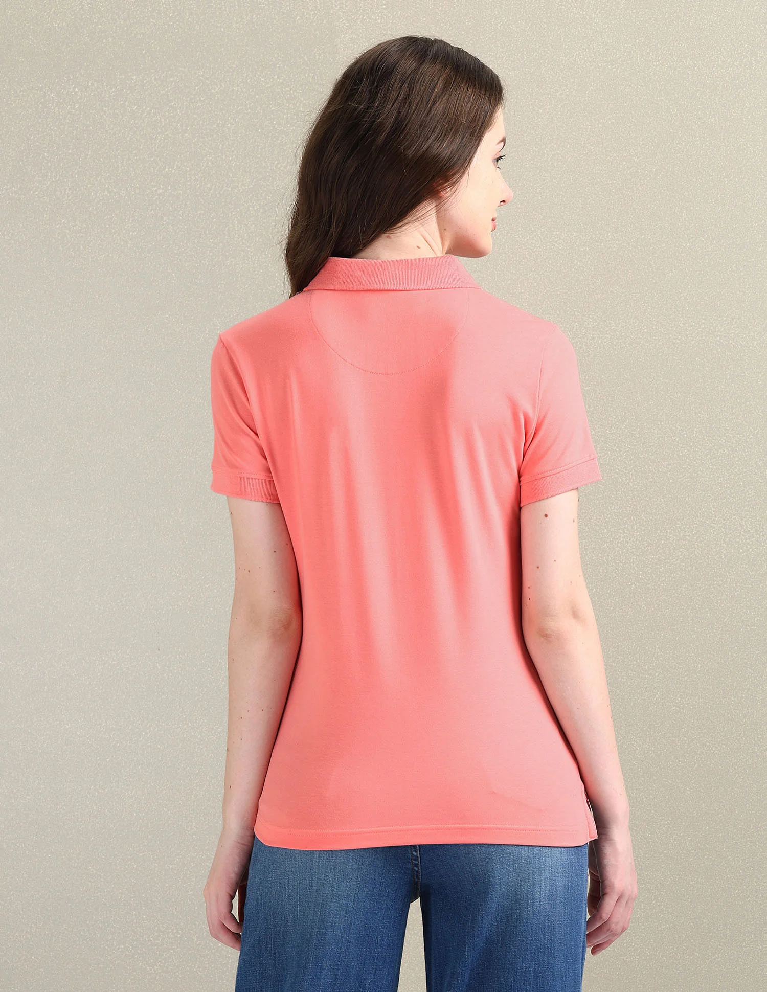 Cotton Stretch Zipper Polo Shirt - Image 5