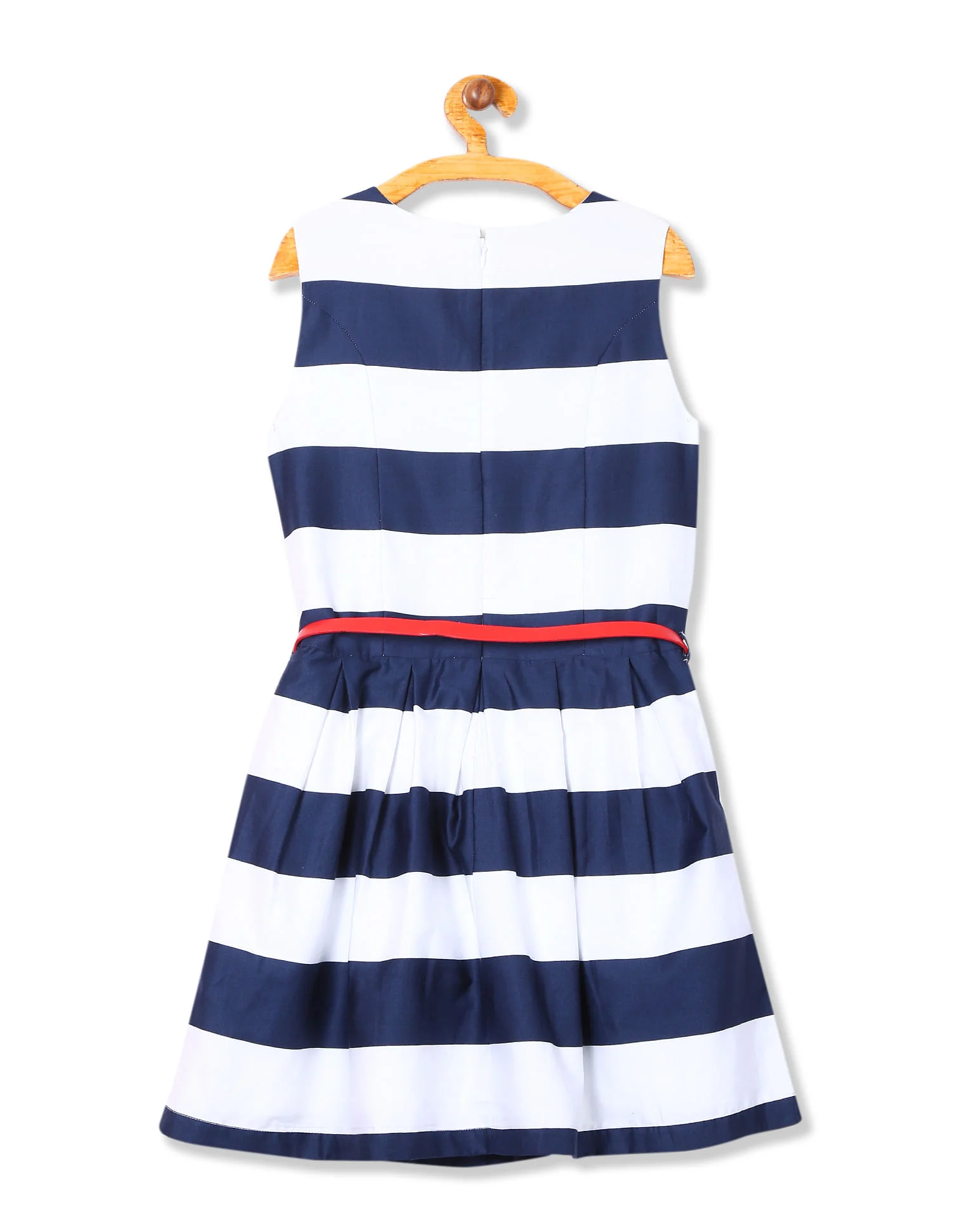 Cotton Striped Fit And Flare Dress - Image 2