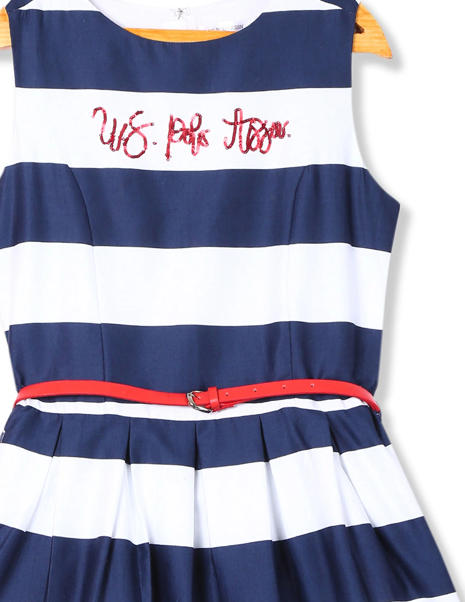Cotton Striped Fit And Flare Dress - Image 3