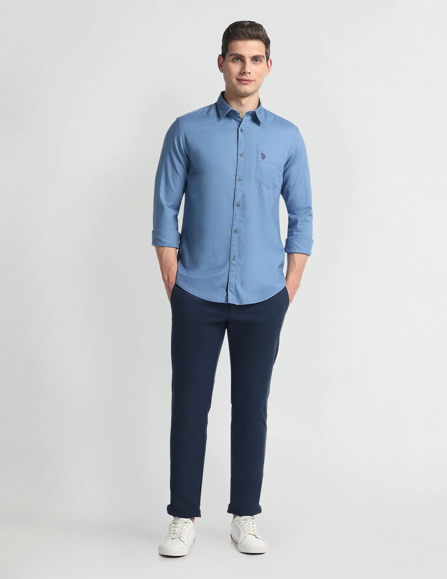 Cotton Twill Slim Shirt - Image 3