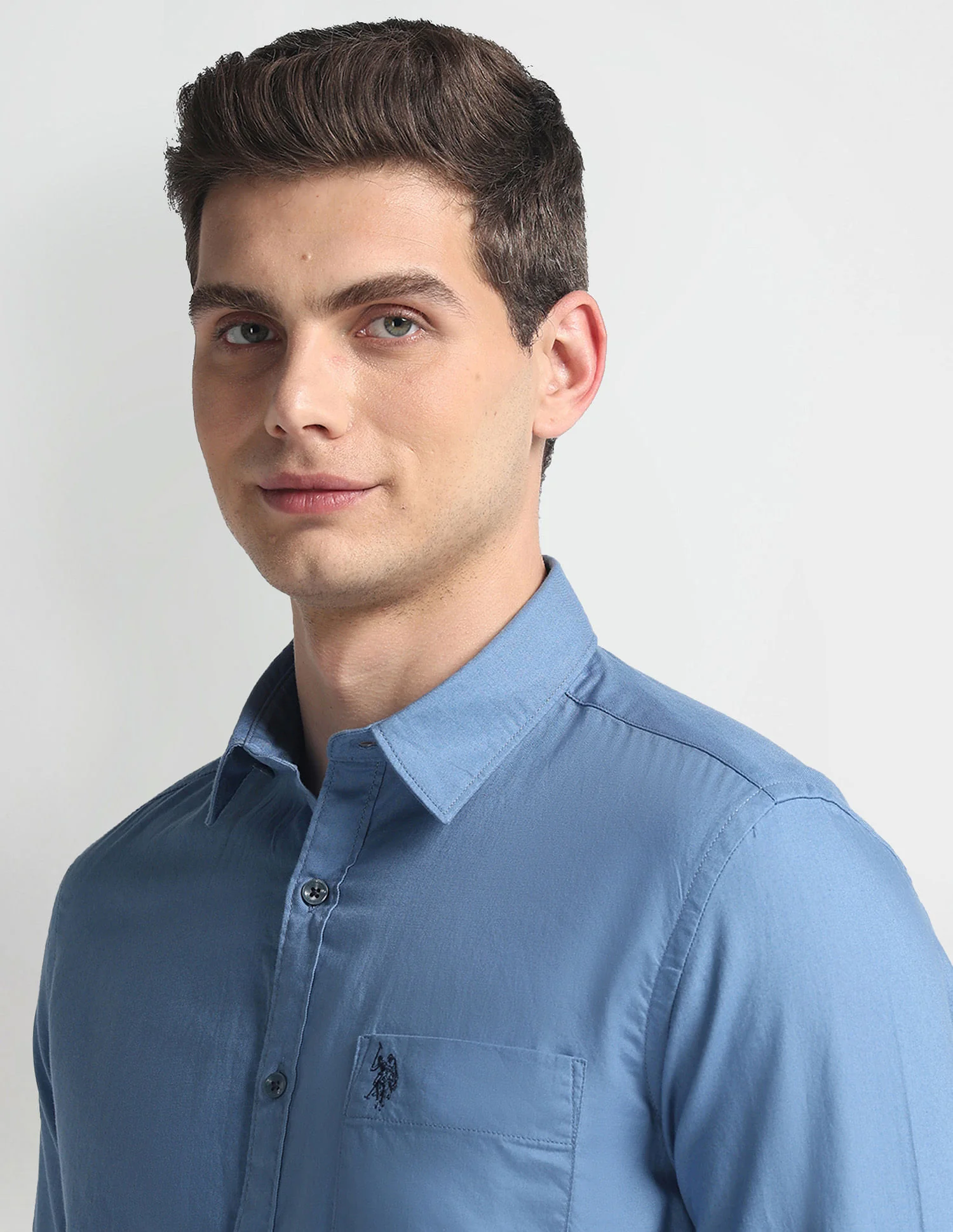 Cotton Twill Slim Shirt - Image 7