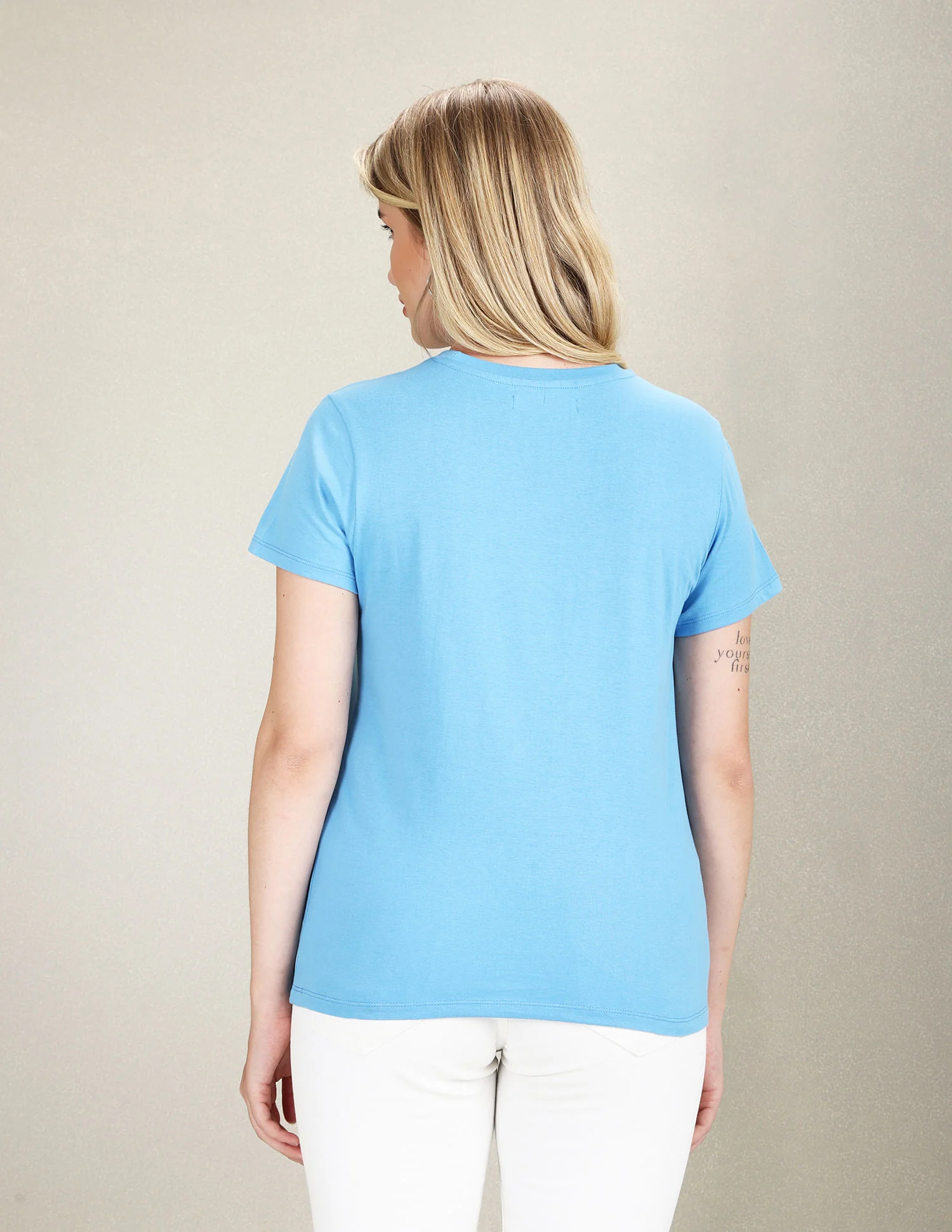 Crew Neck Appliqued Crest T-Shirt - Image 5