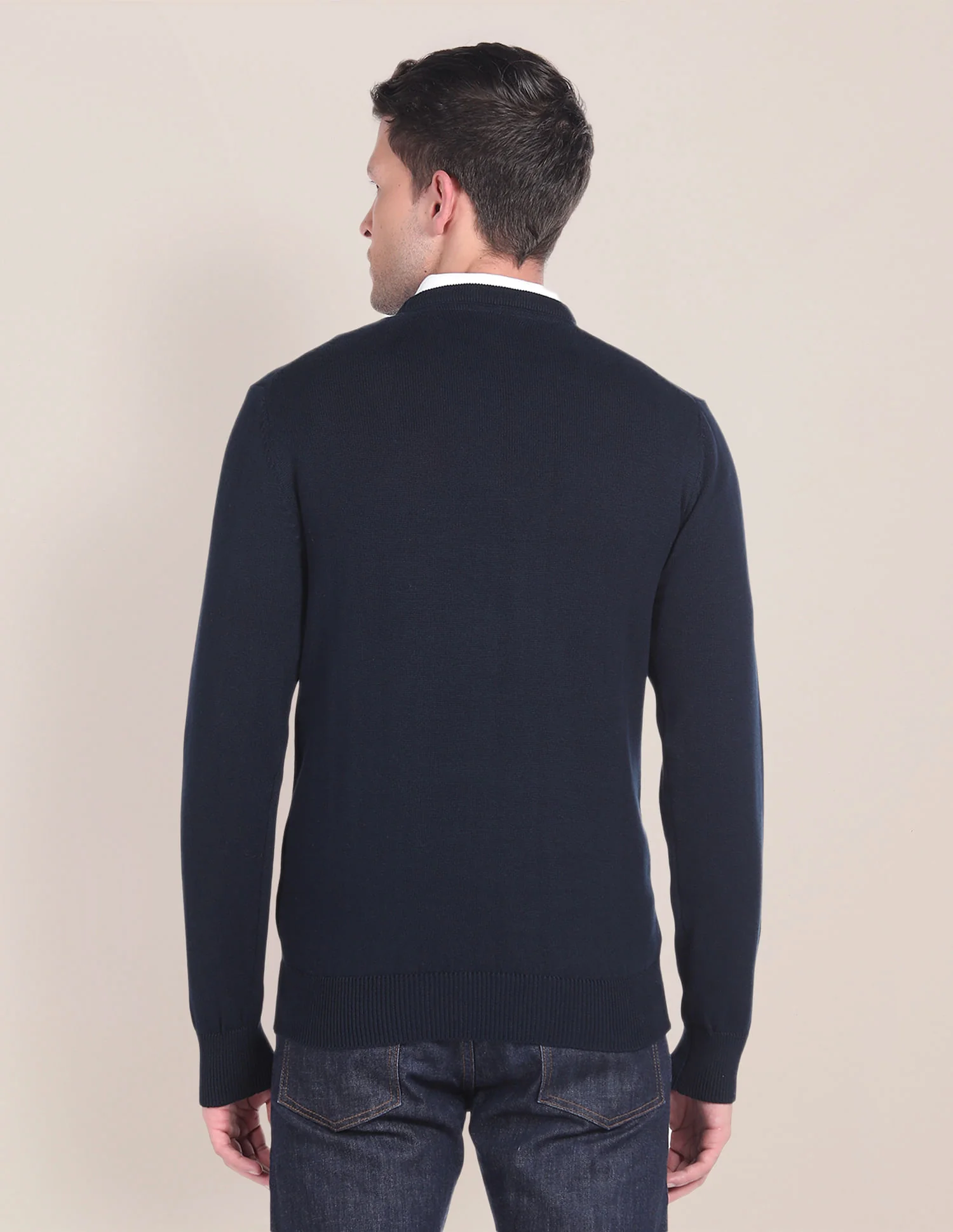 Crew Neck Brand Embroidered Sweater - Image 5