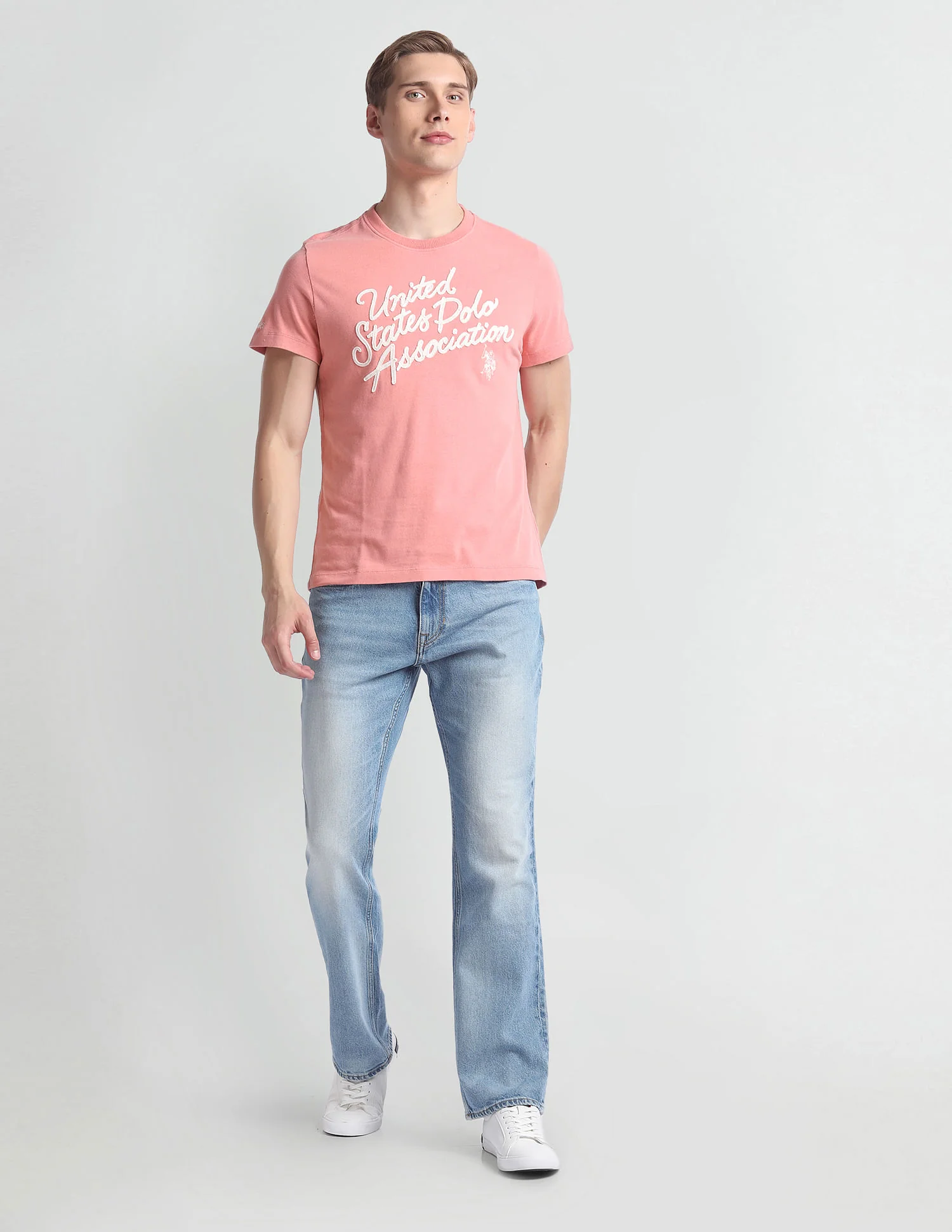 Crew Neck Brand Embroidered T-Shirt - Image 3