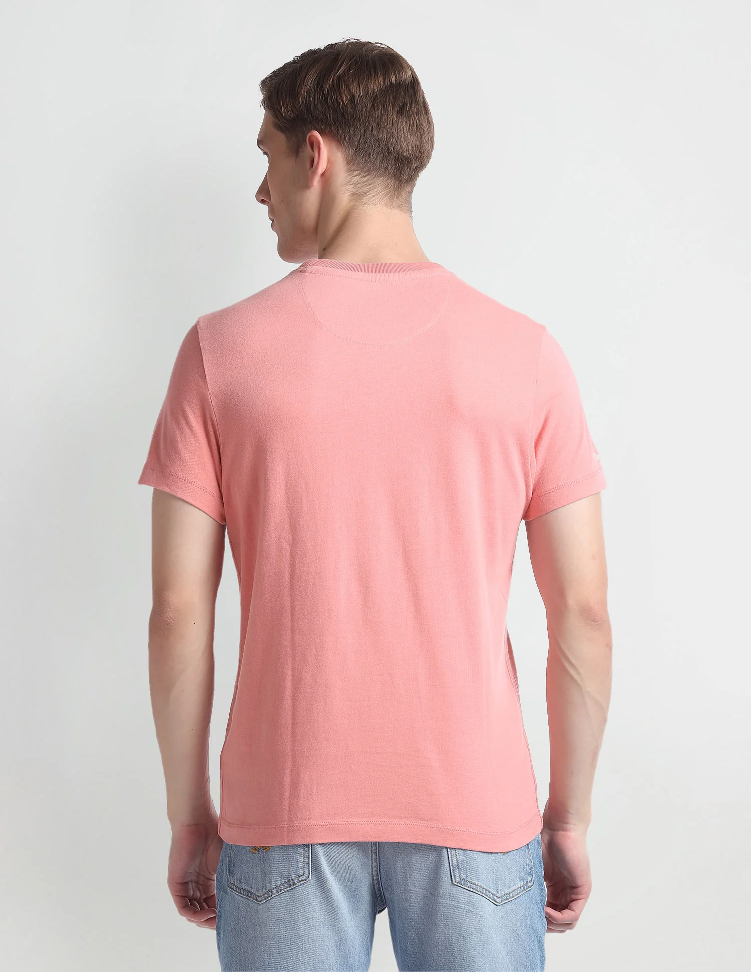 Crew Neck Brand Embroidered T-Shirt - Image 5