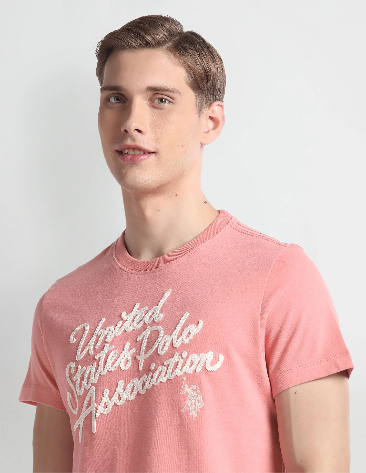 Crew Neck Brand Embroidered T-Shirt - Image 7