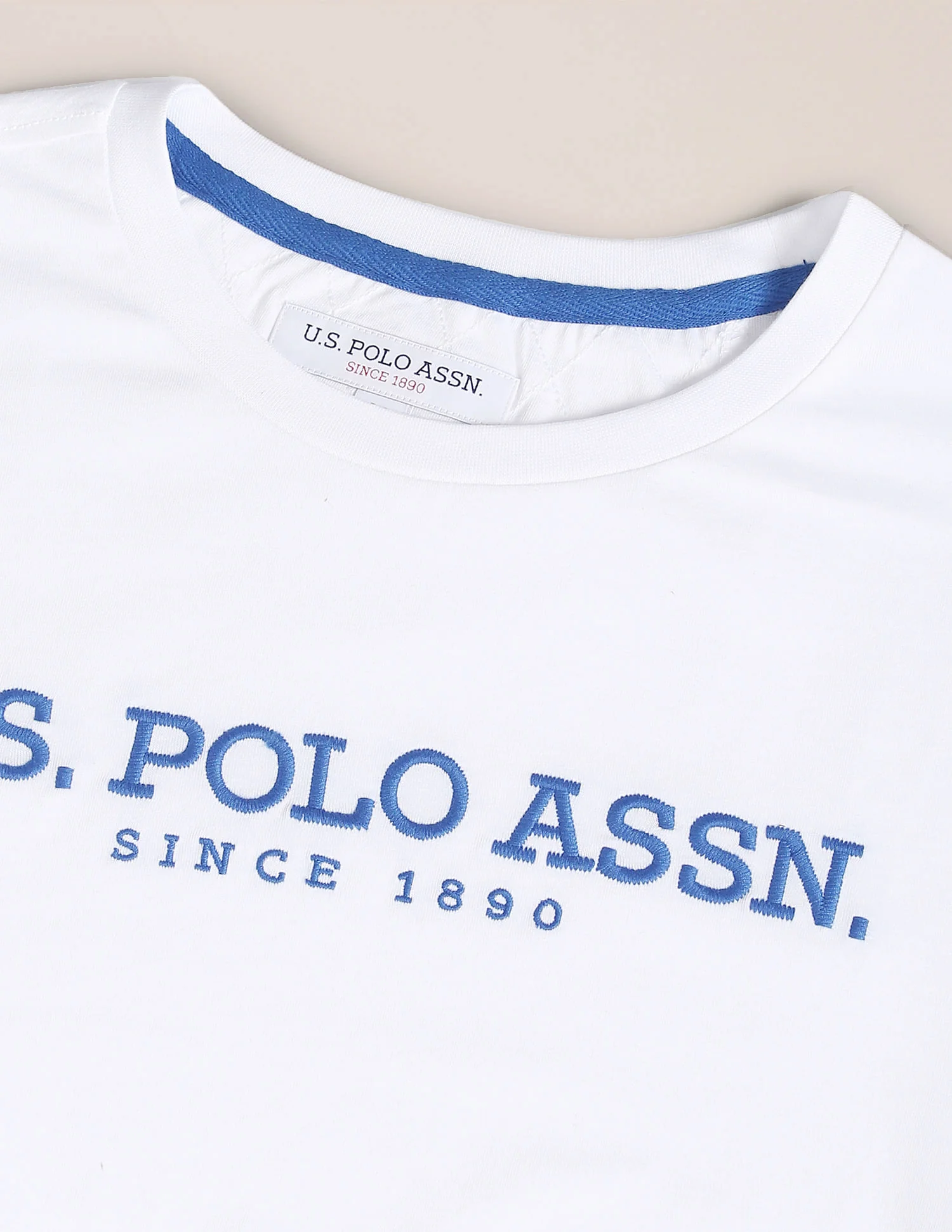 Crew Neck Brand Embroidered T-Shirt - Image 2