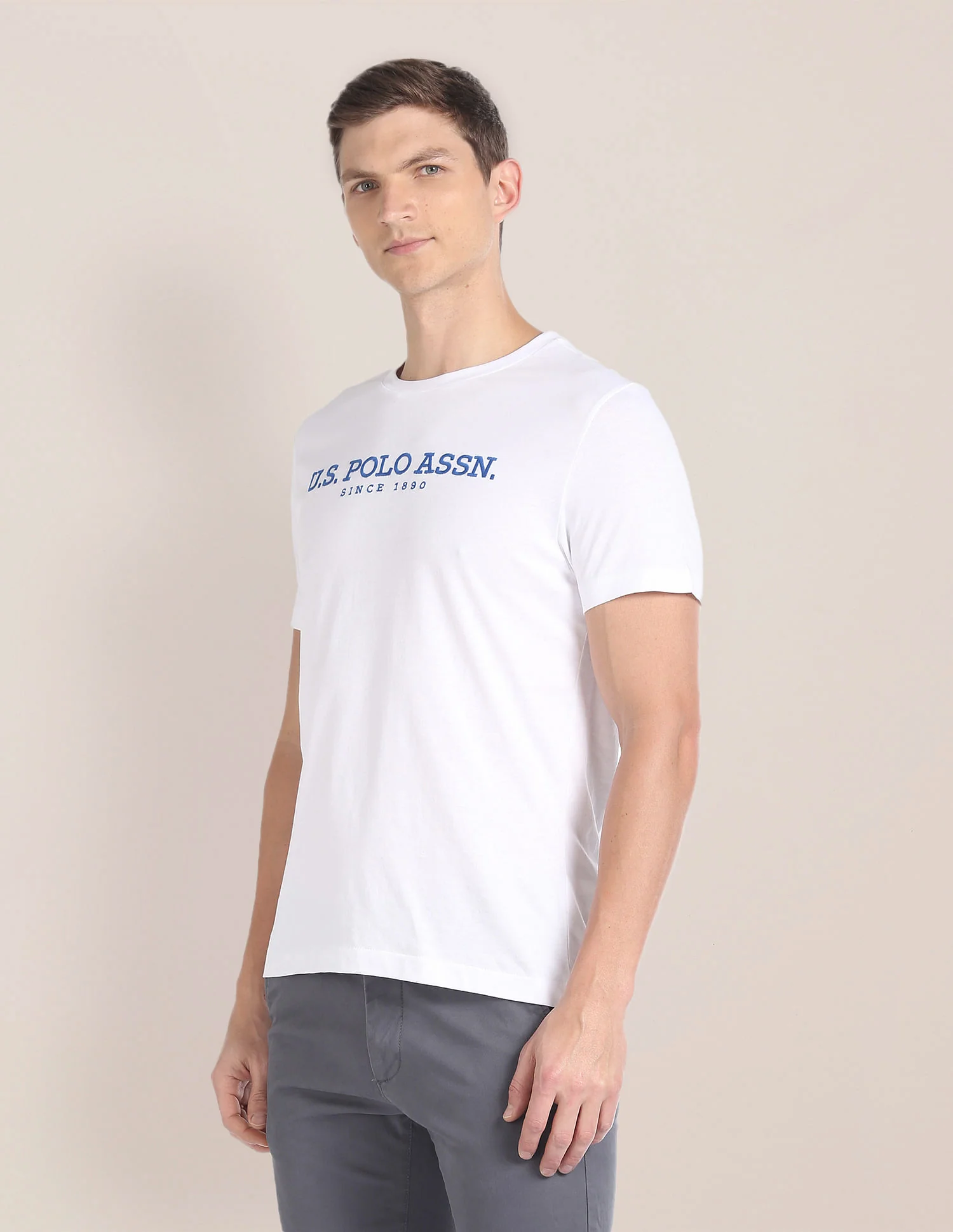 Crew Neck Brand Embroidered T-Shirt - Image 4