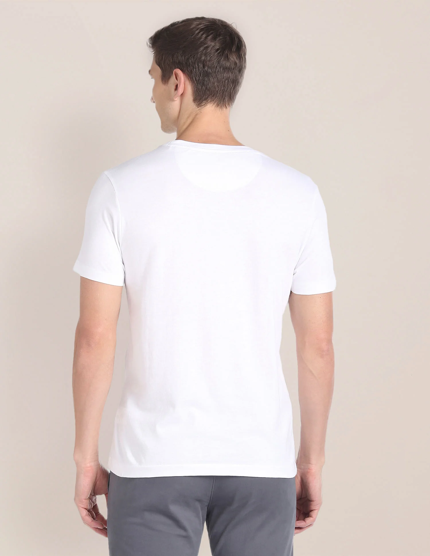 Crew Neck Brand Embroidered T-Shirt - Image 5