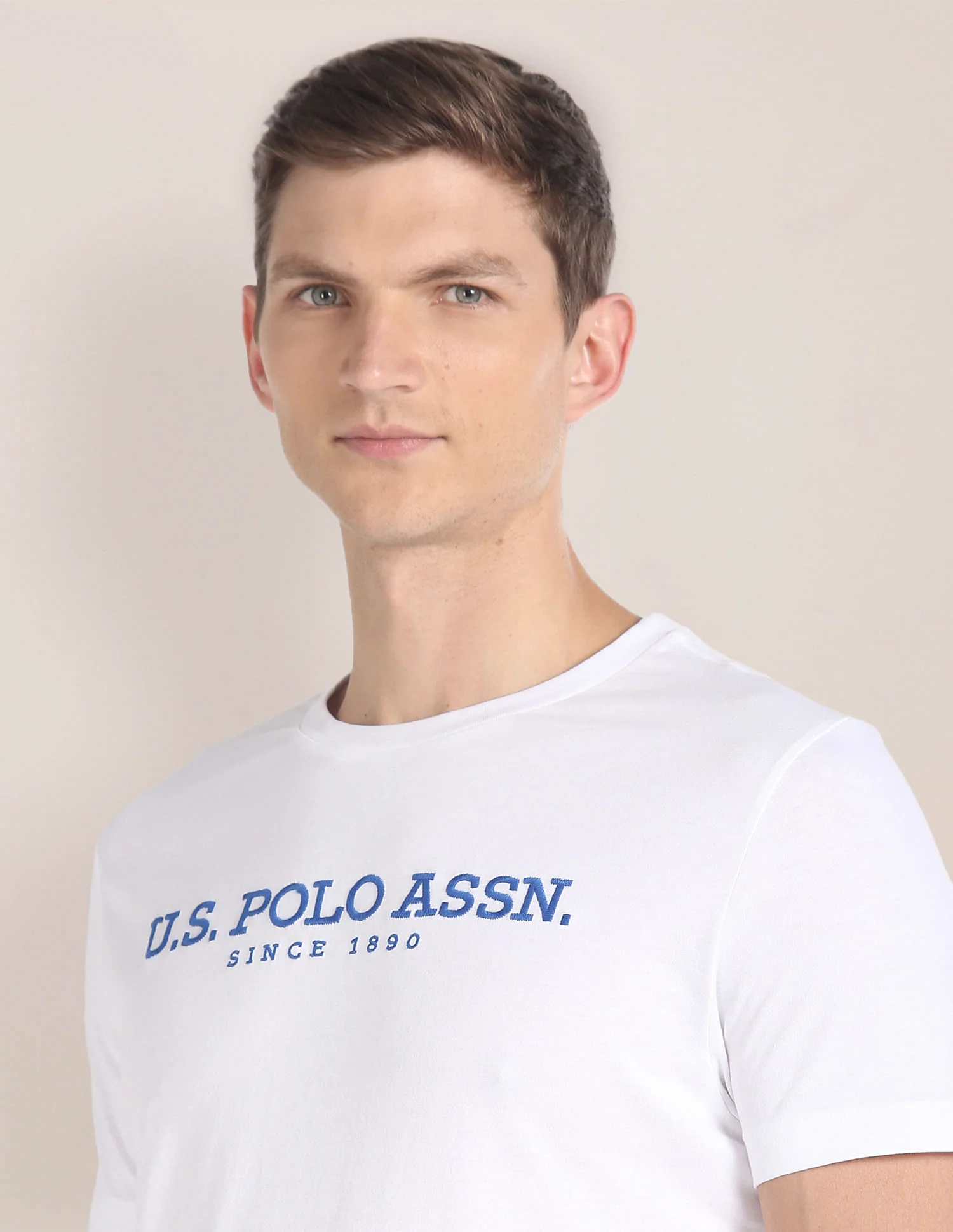 Crew Neck Brand Embroidered T-Shirt - Image 7