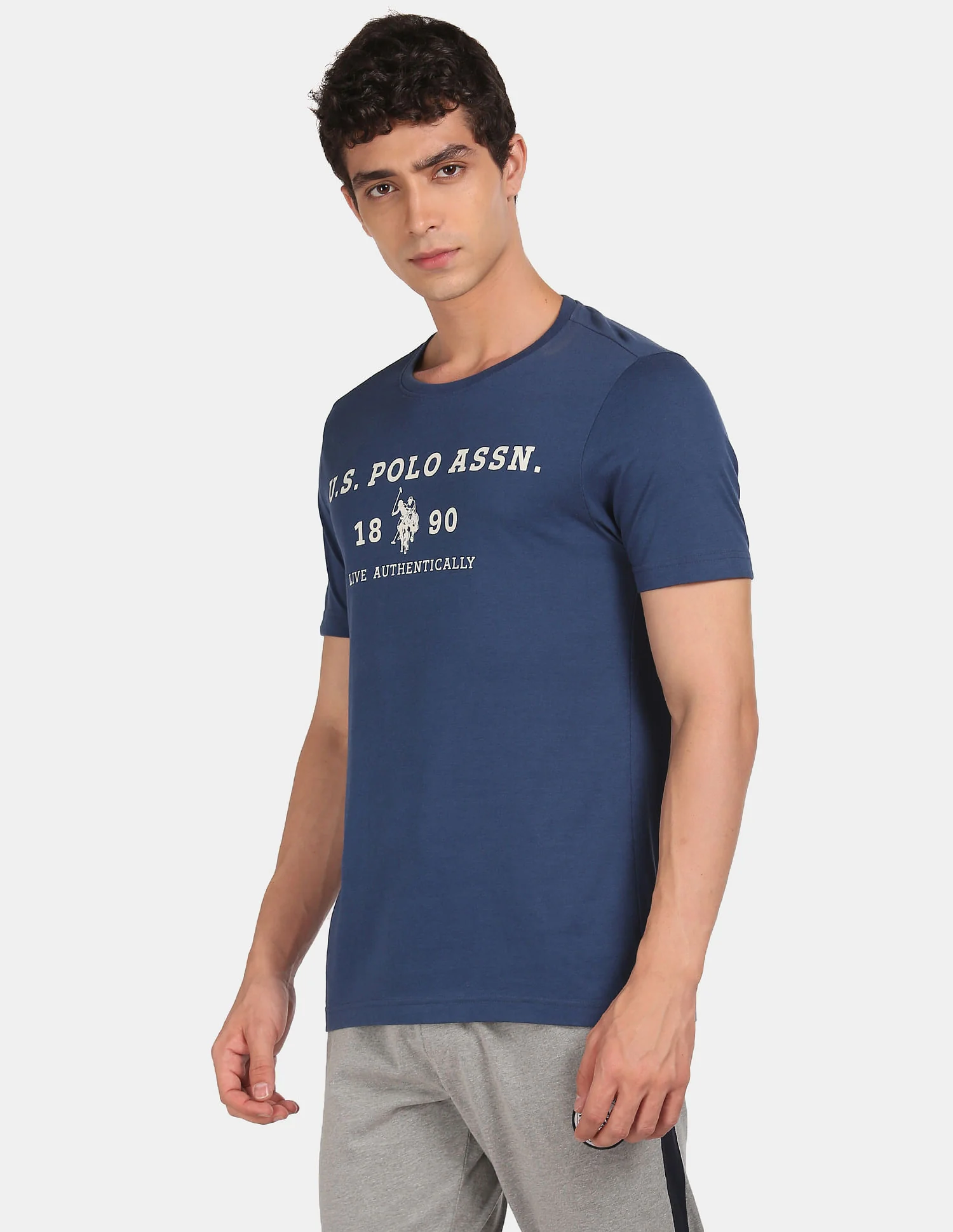 Crew Neck Brand Print I683 Lounge T-Shirt - Pack Of 1 - Image 3