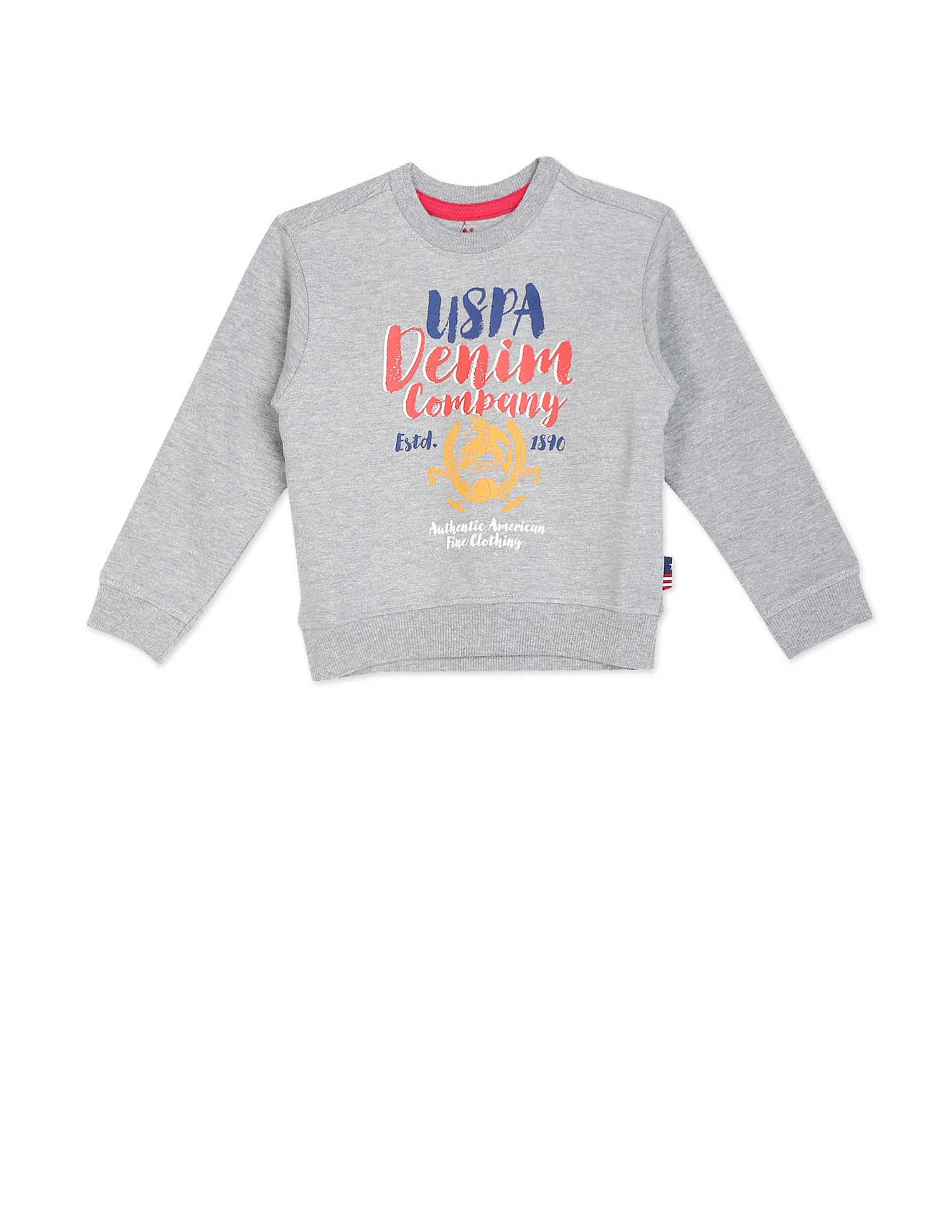 Crew Neck Brand Print Sweatshirt