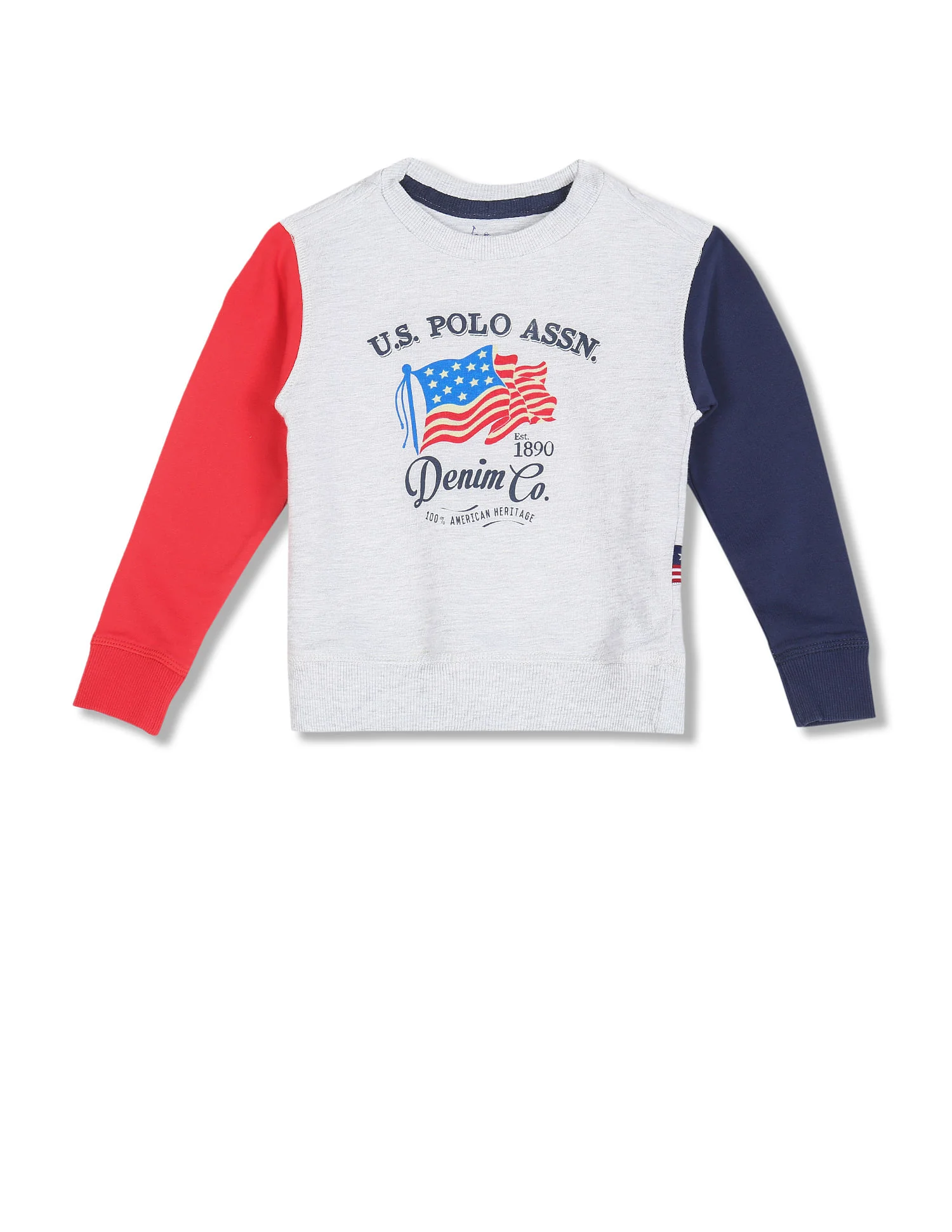 Crew Neck Brand Print Sweatshirt