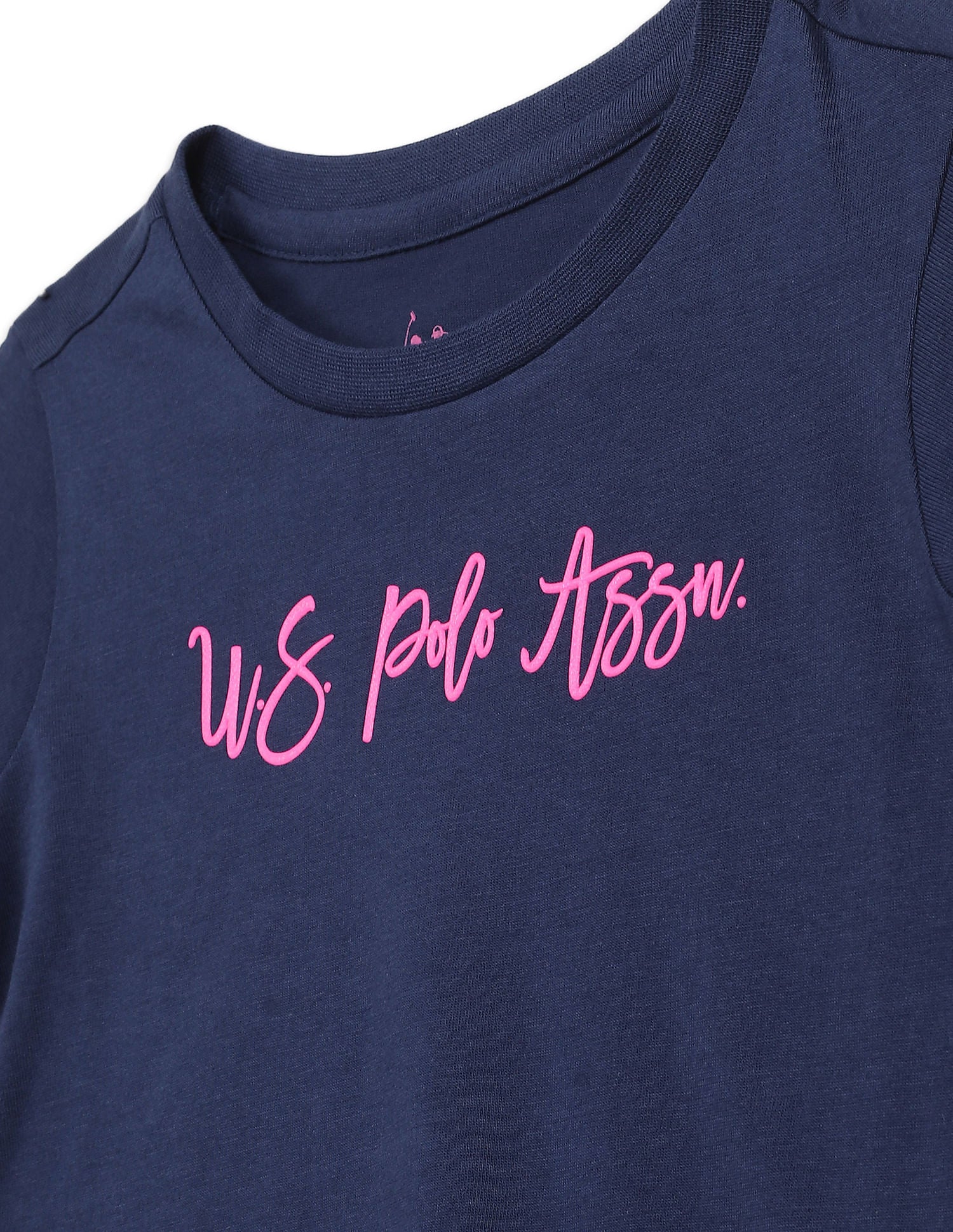 Crew Neck Brand Print T-Shirt - Image 3