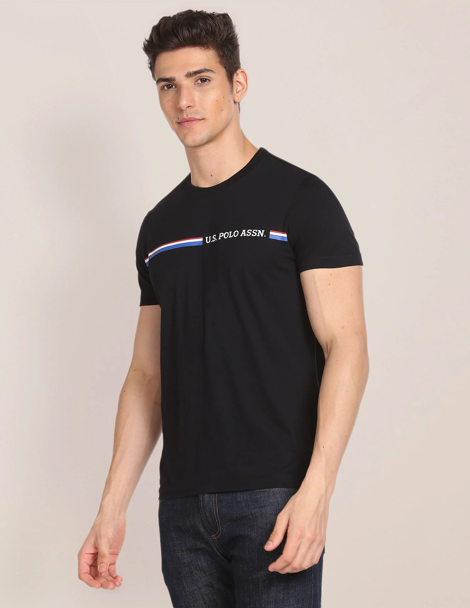 Crew Neck Brand Print T-Shirt - Image 4