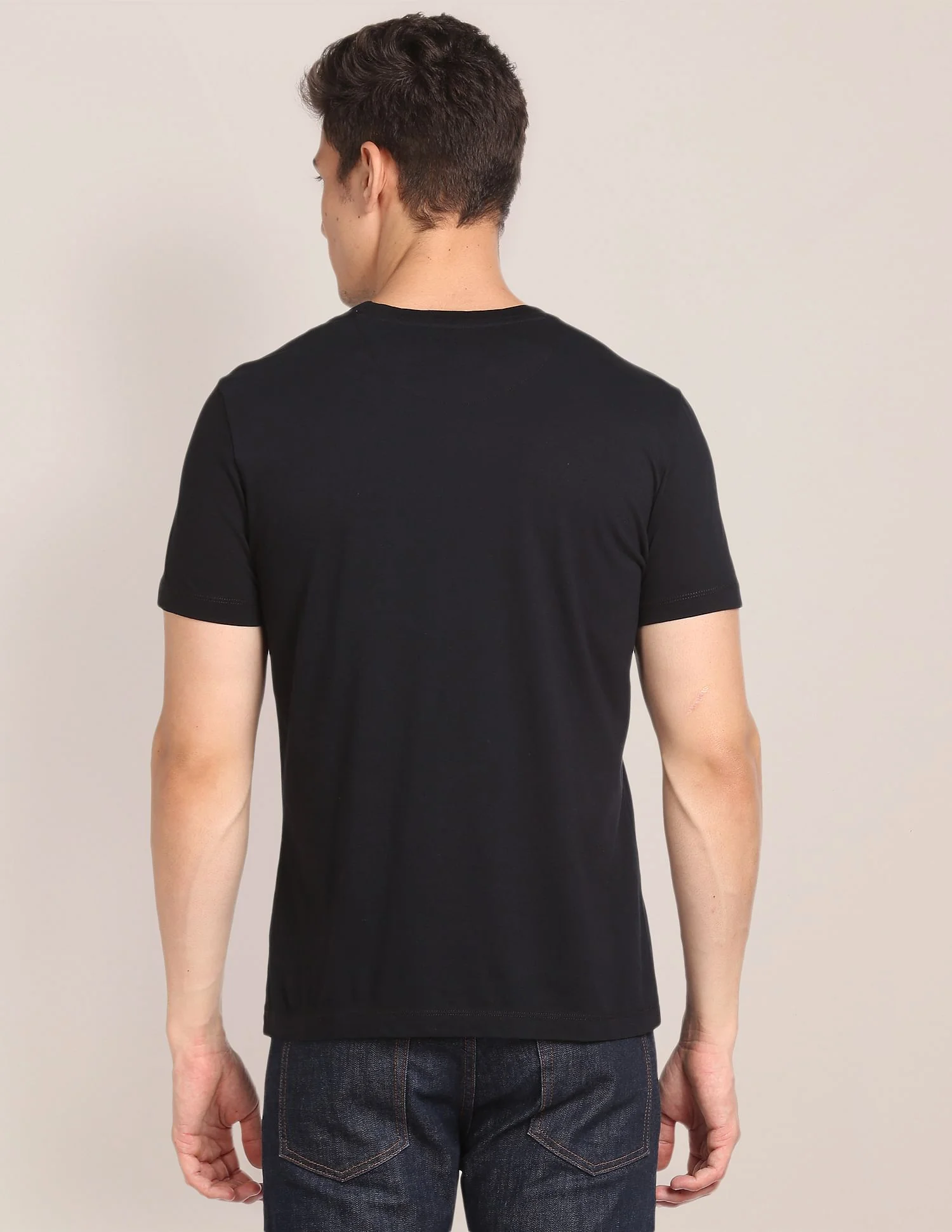 Crew Neck Brand Print T-Shirt - Image 5