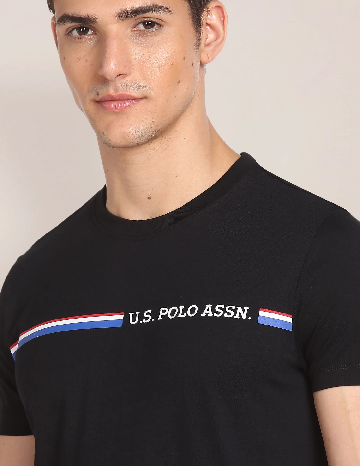 Crew Neck Brand Print T-Shirt - Image 7
