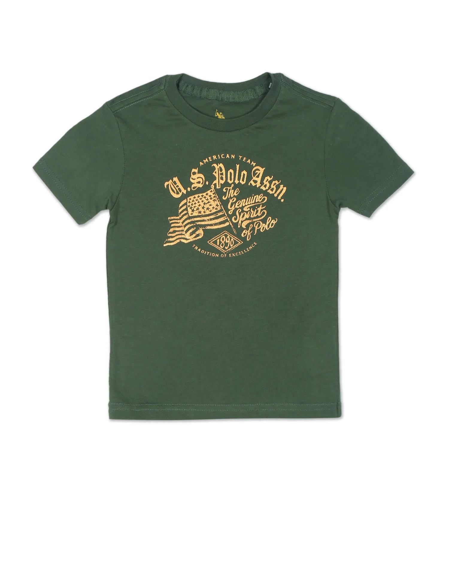 Crew Neck Brand Print T-Shirt