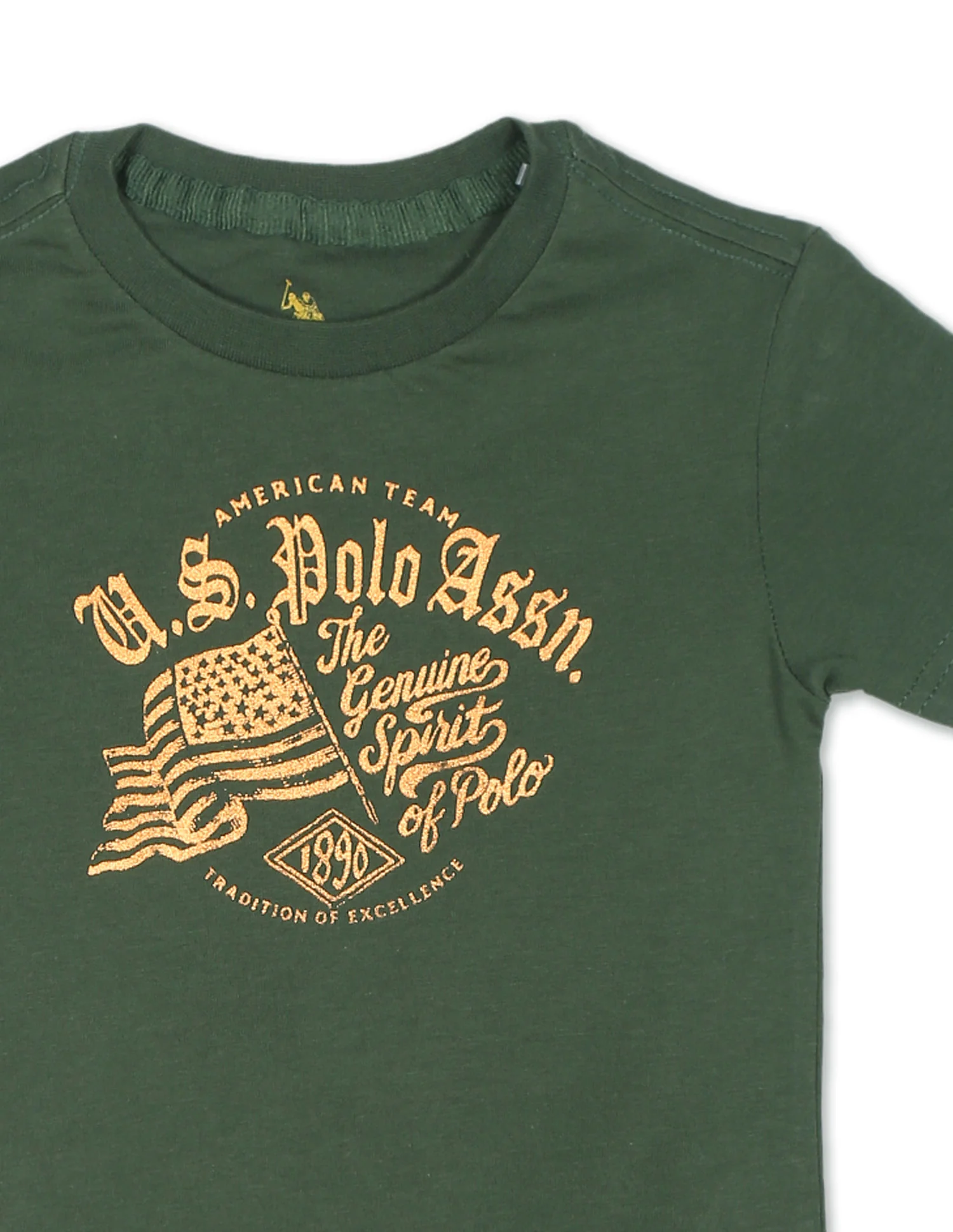 Crew Neck Brand Print T-Shirt - Image 4