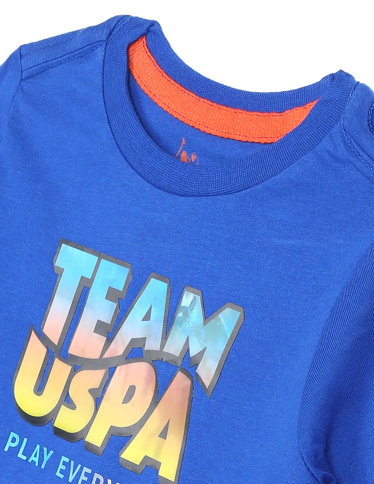 Crew Neck Brand Print T-Shirt - Image 3