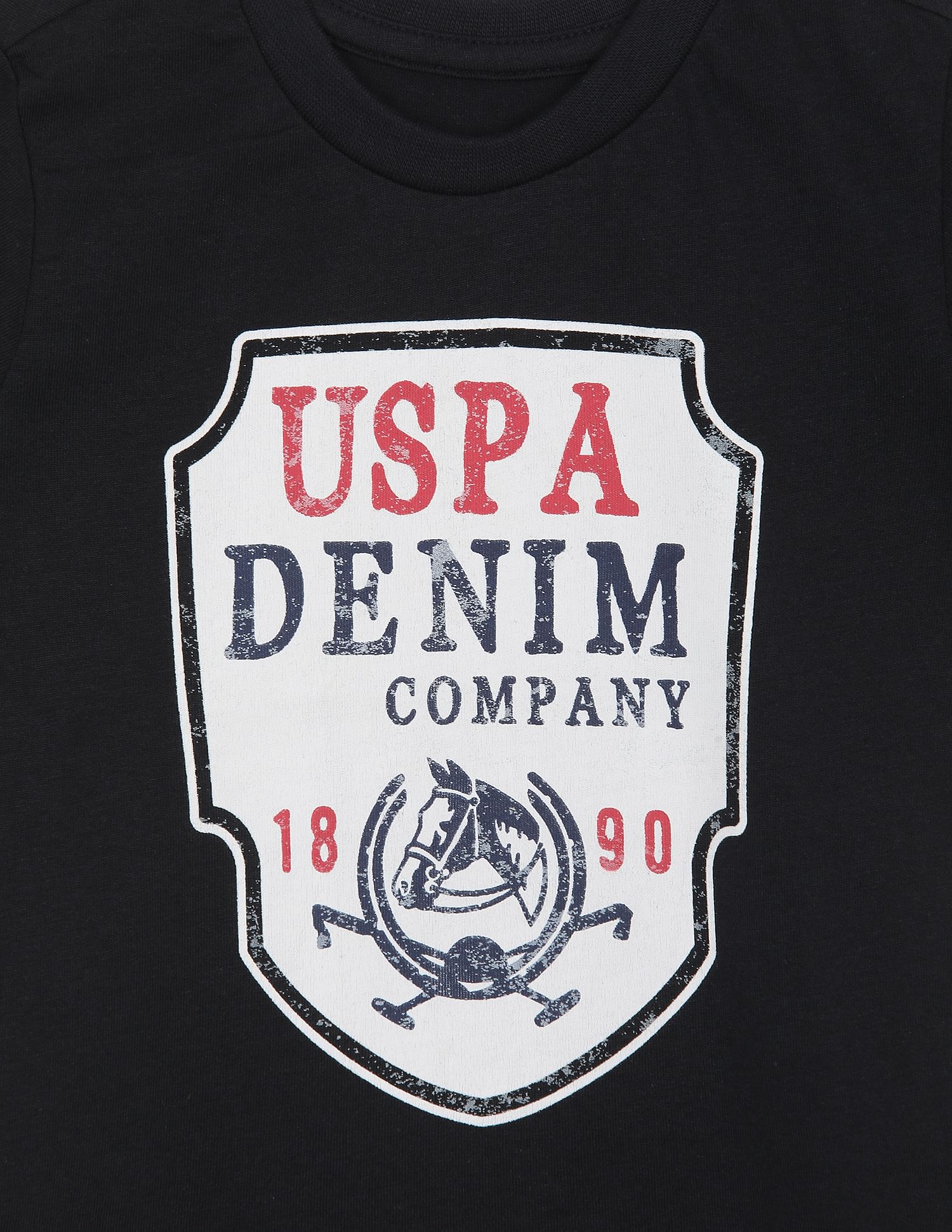 Crew Neck Brand Print T-Shirt - Image 3