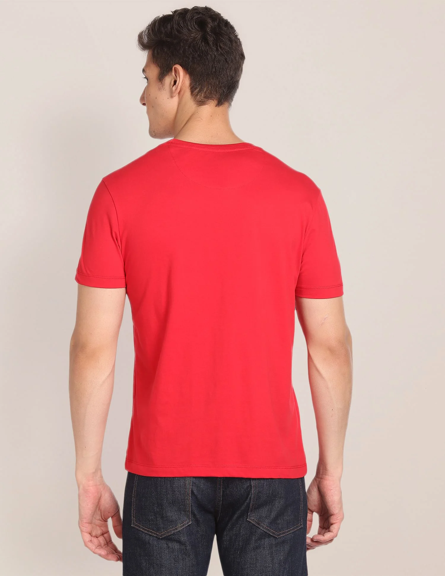 Crew Neck Brand Print T-Shirt - Image 5