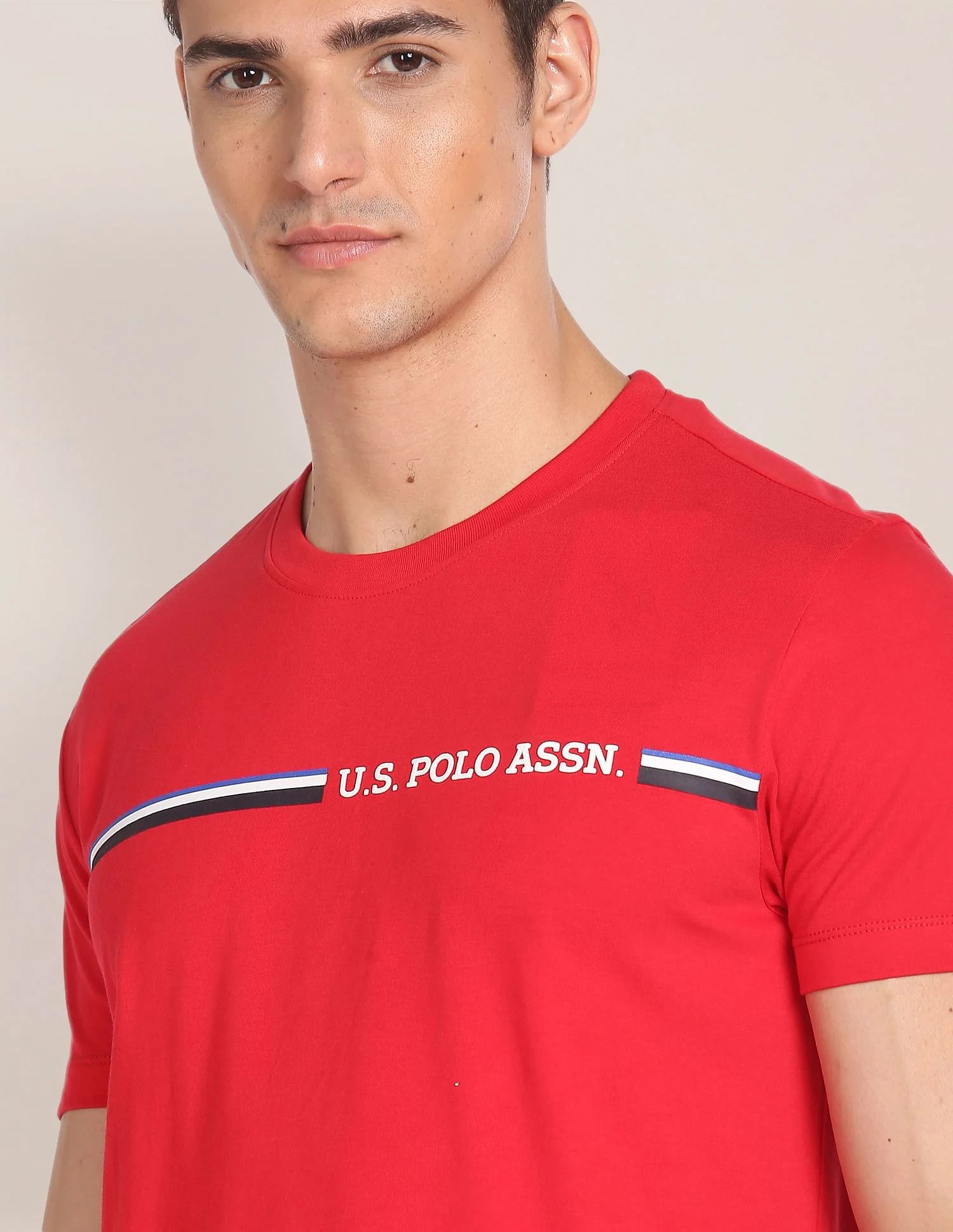 Crew Neck Brand Print T-Shirt - Image 6