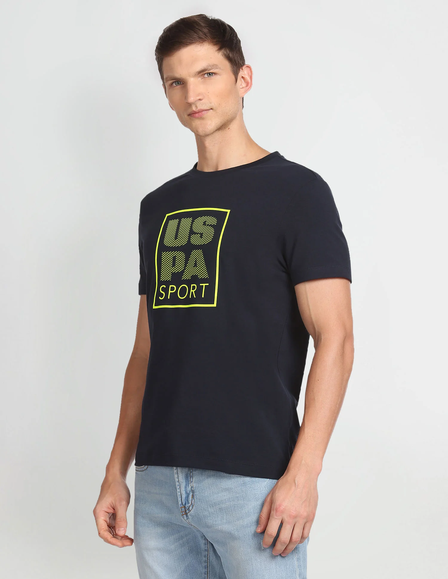 Crew Neck Brand Print T-Shirt - Image 4