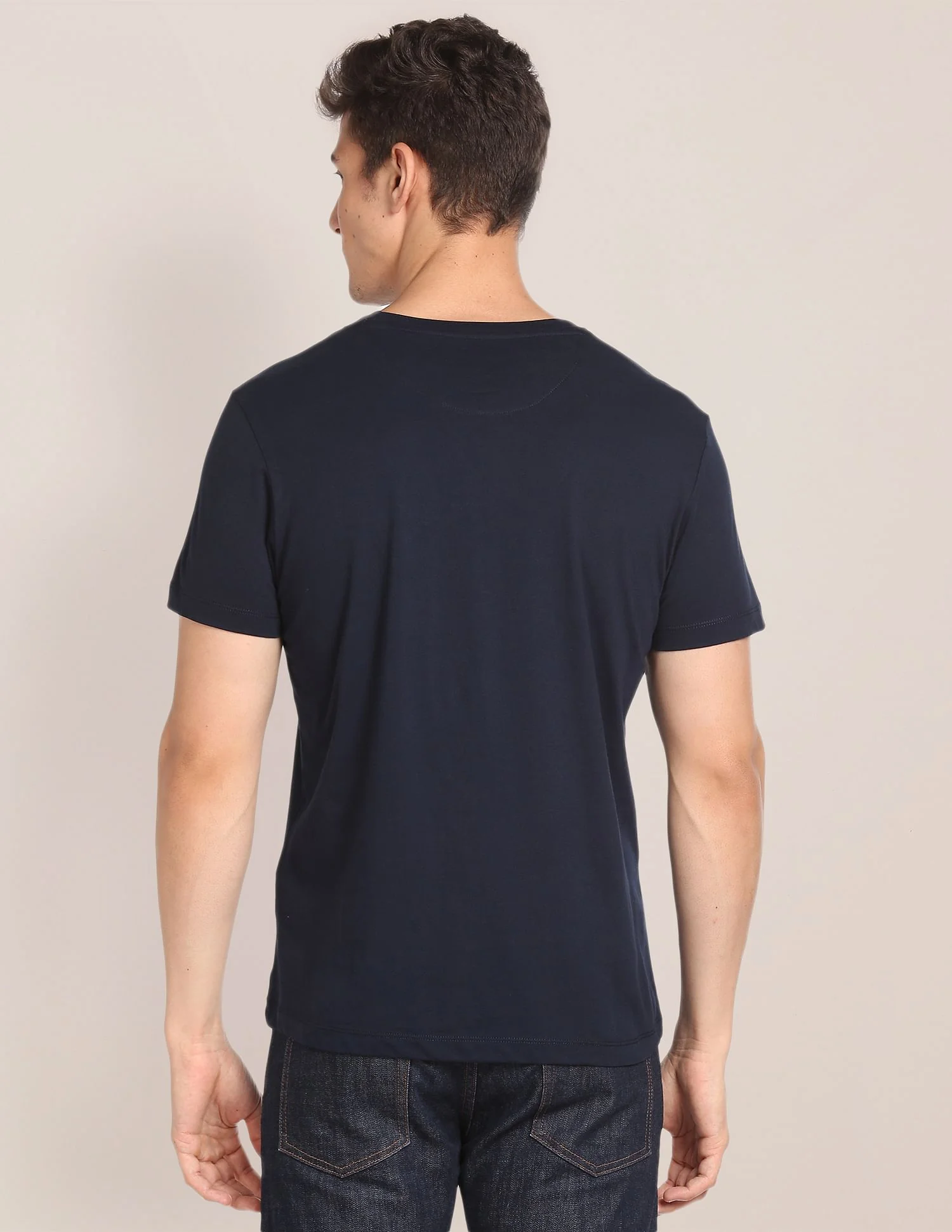 Crew Neck Brand Print T-Shirt - Image 5