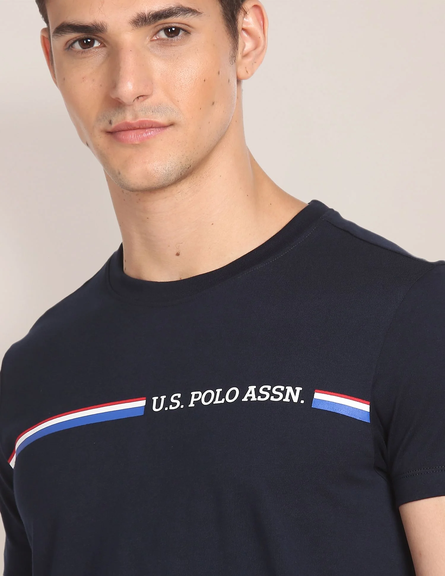 Crew Neck Brand Print T-Shirt - Image 7