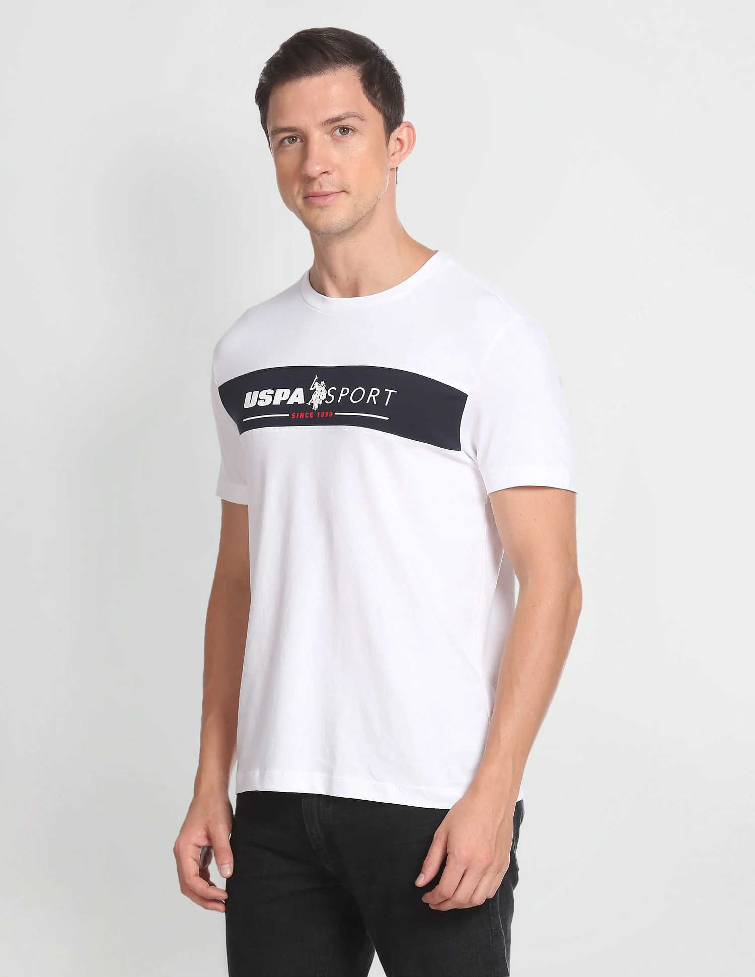 Crew Neck Brand Print T-Shirt - Image 4