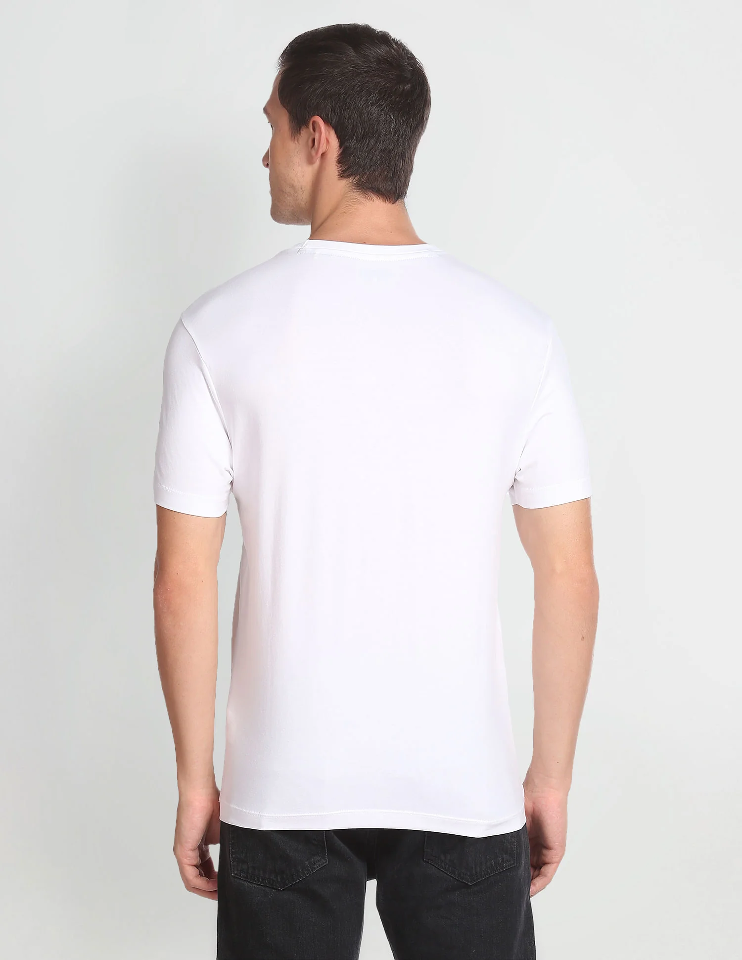 Crew Neck Brand Print T-Shirt - Image 5
