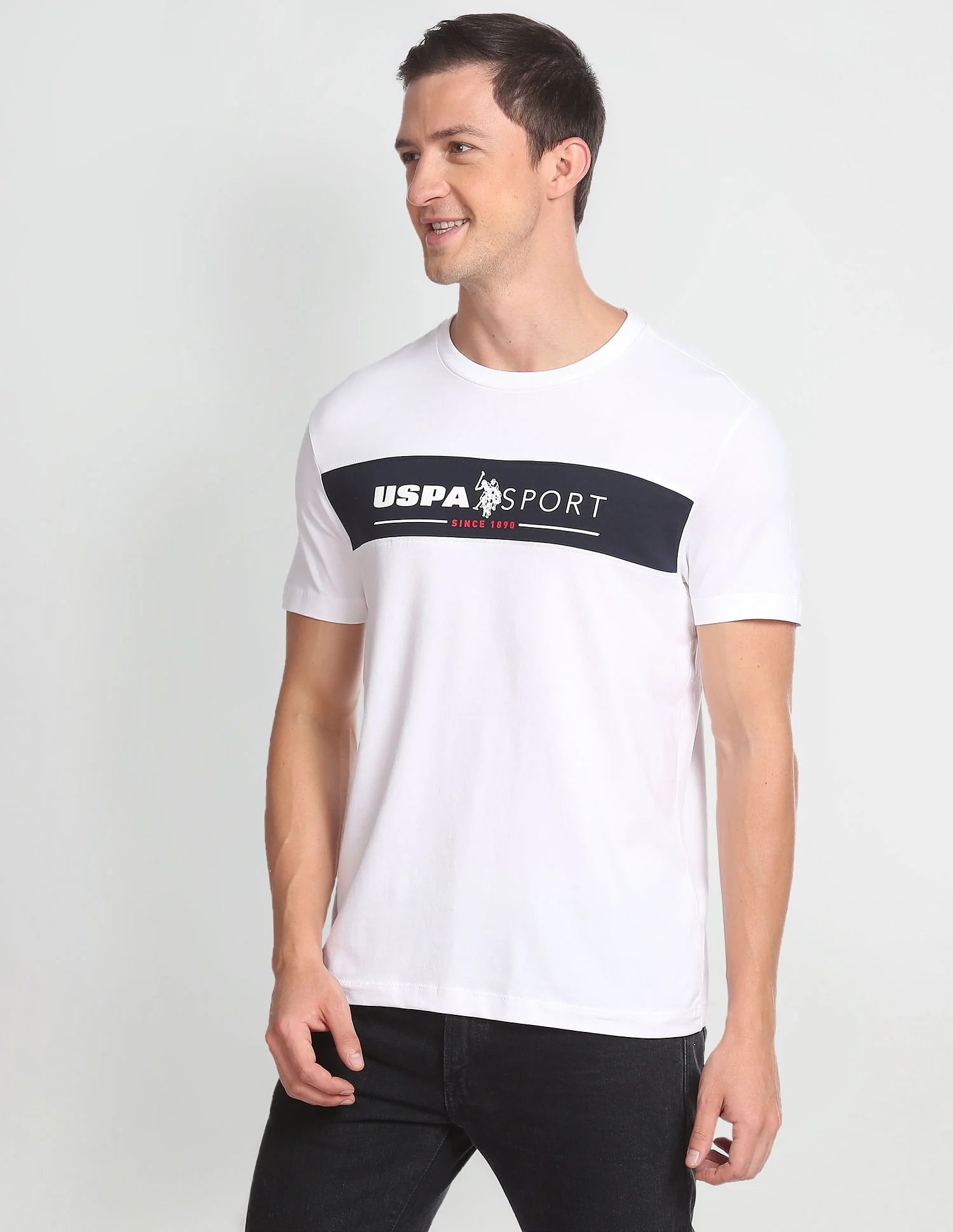 Crew Neck Brand Print T-Shirt - Image 6