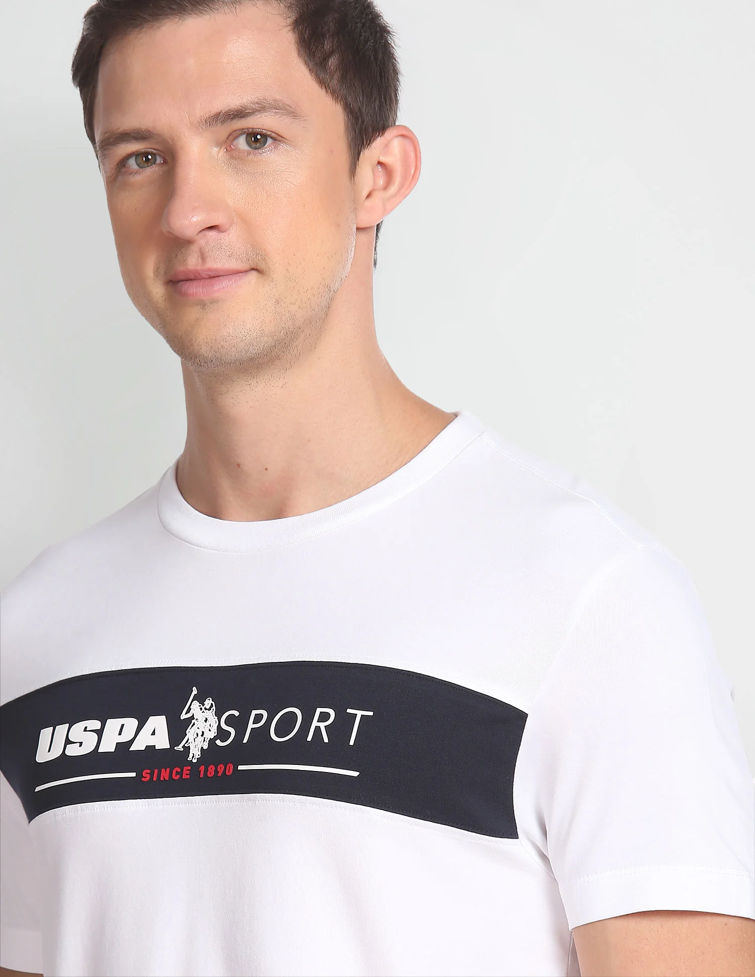Crew Neck Brand Print T-Shirt - Image 7