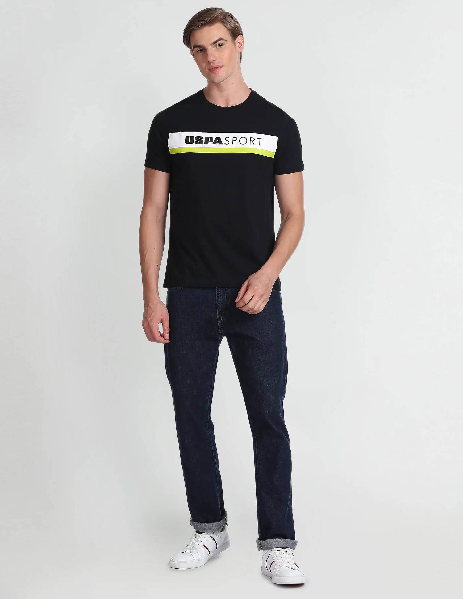 Crew Neck Brand Print T-Shirt - Image 3
