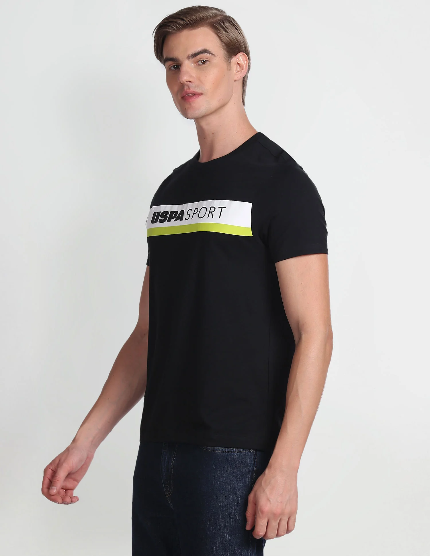 Crew Neck Brand Print T-Shirt - Image 4