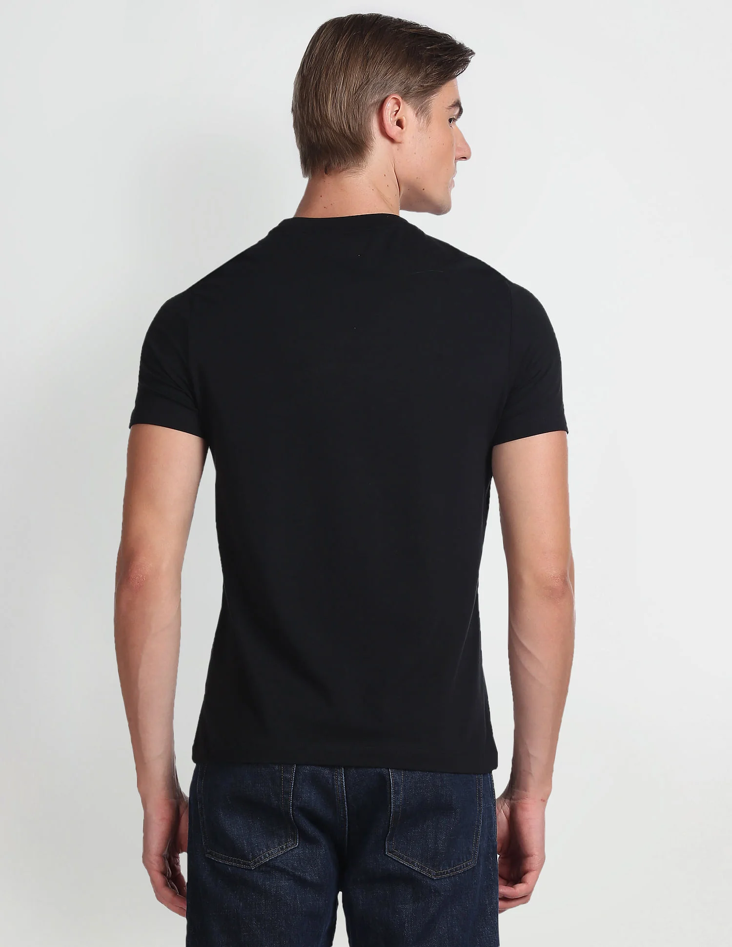 Crew Neck Brand Print T-Shirt - Image 5