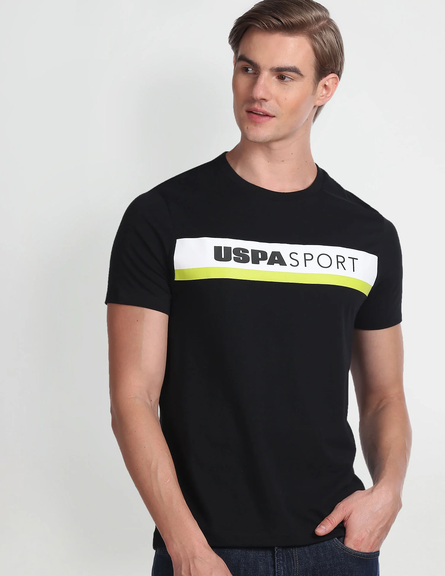 Crew Neck Brand Print T-Shirt - Image 6