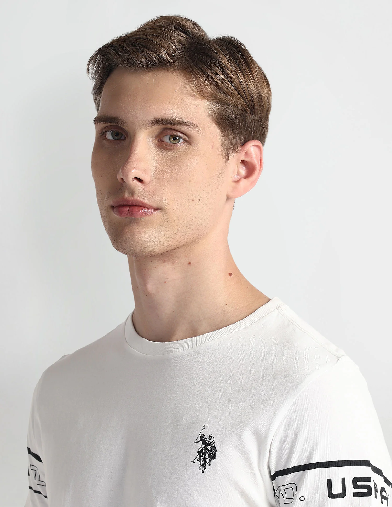 Crew Neck Brand Print T-Shirt - Image 7