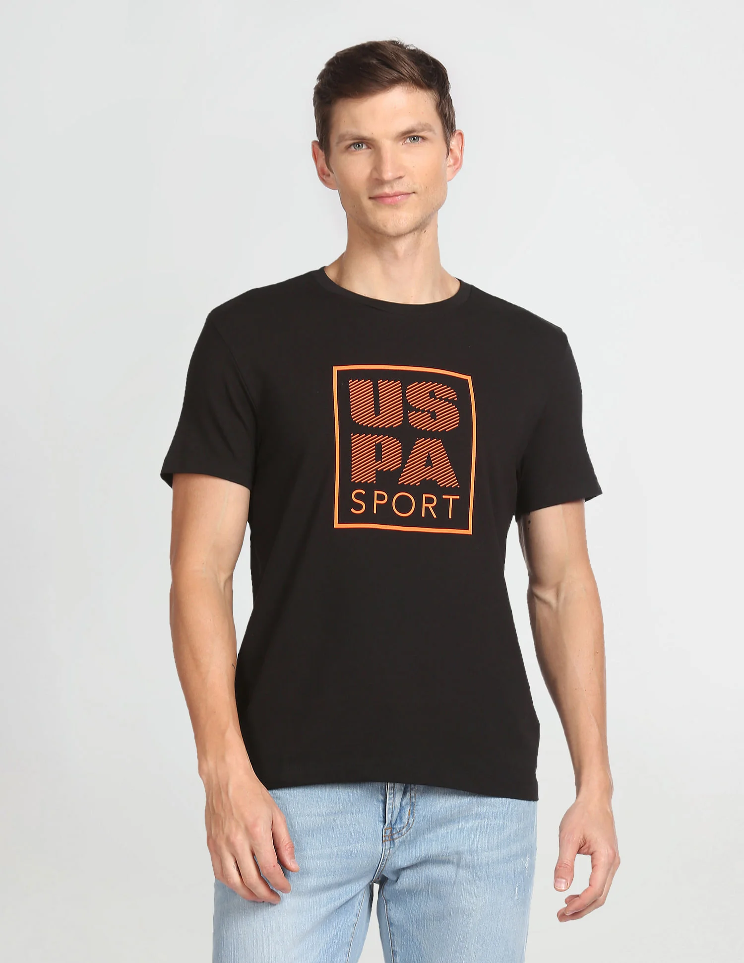 Crew Neck Brand Print T-Shirt - Image 5