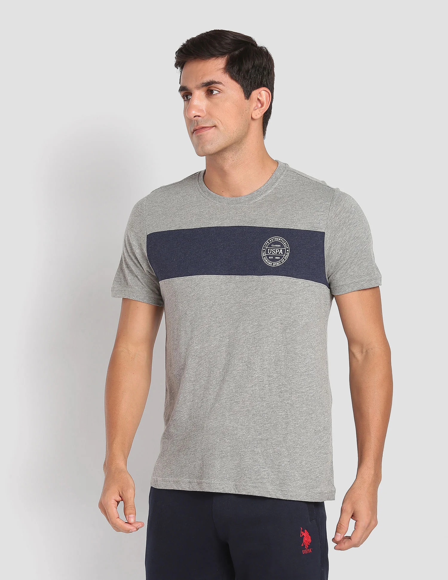 Crew Neck Colour Block I681 Lounge T-Shirt - Pack Of 1 - Image 4