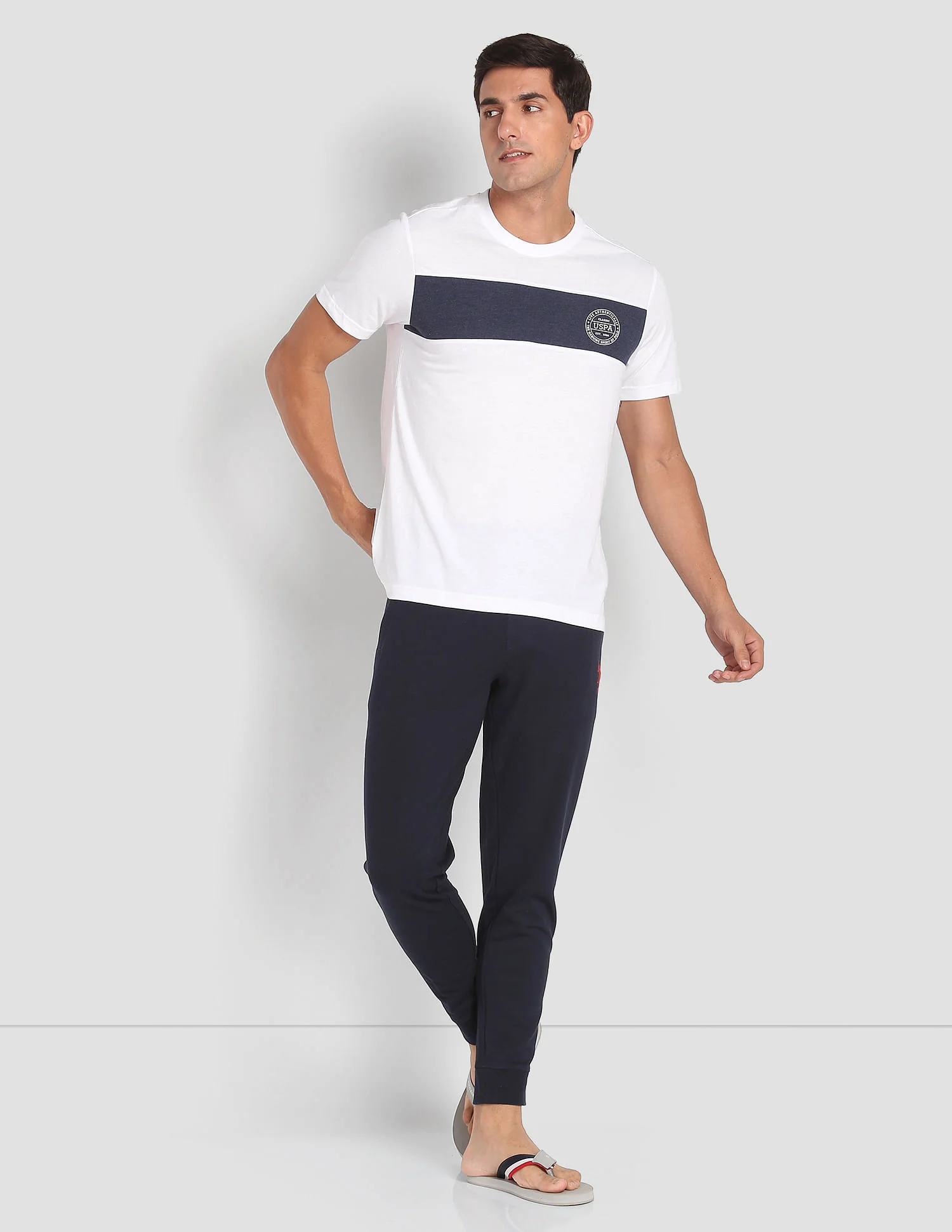 Crew Neck Colour Block I681 Lounge T-Shirt - Pack Of 1 - Image 3