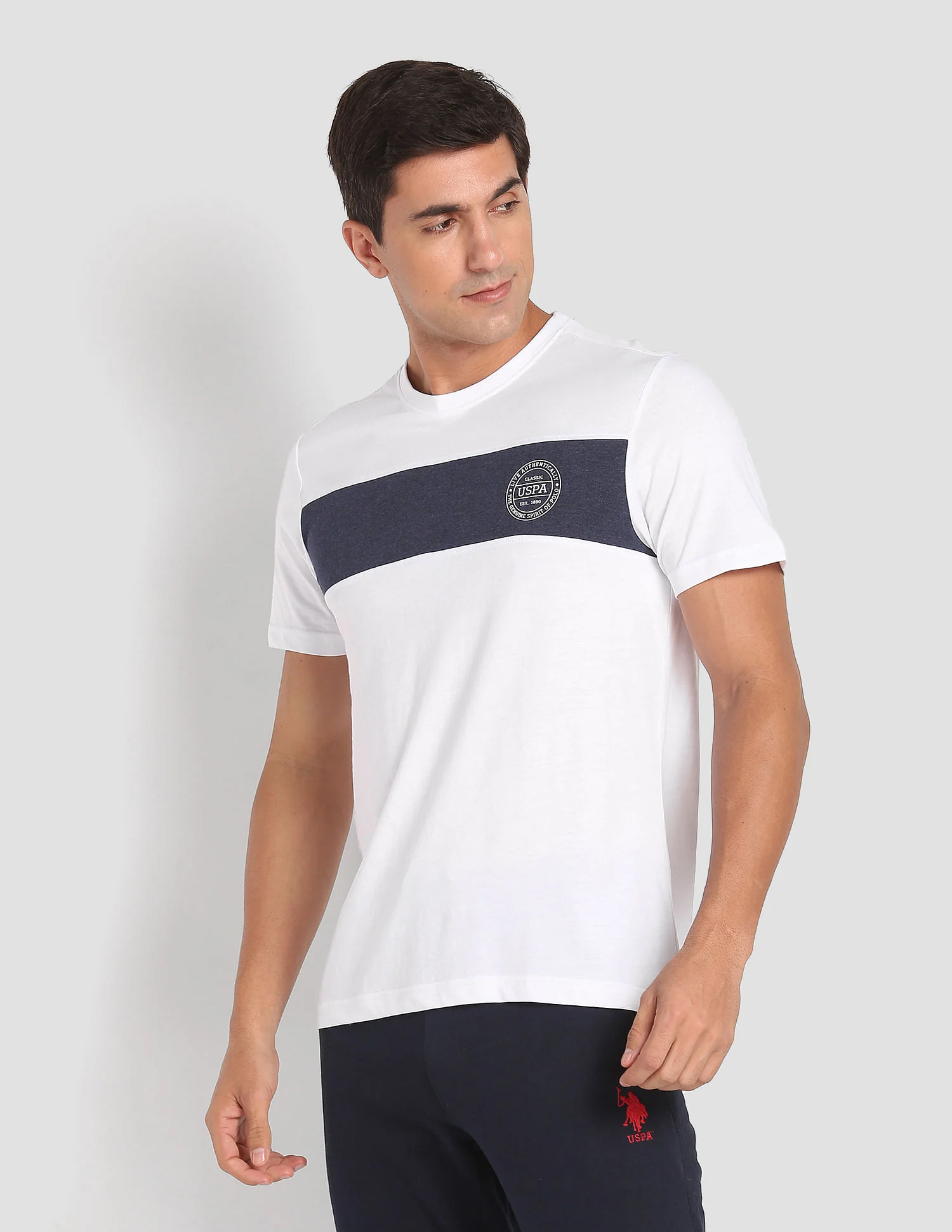 Crew Neck Colour Block I681 Lounge T-Shirt - Pack Of 1 - Image 4