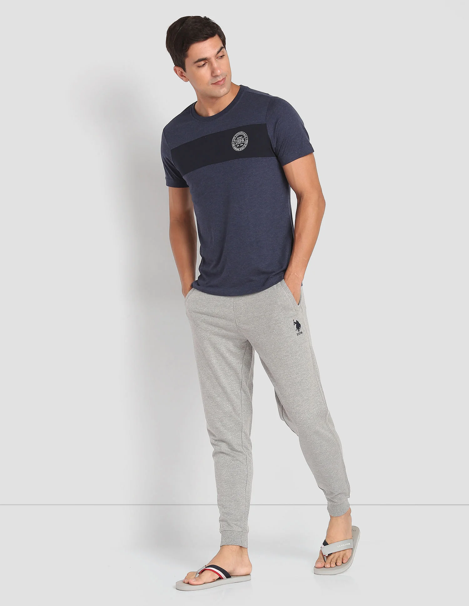 Crew Neck Colour Block I681 Lounge T-Shirt - Pack Of 1 - Image 3