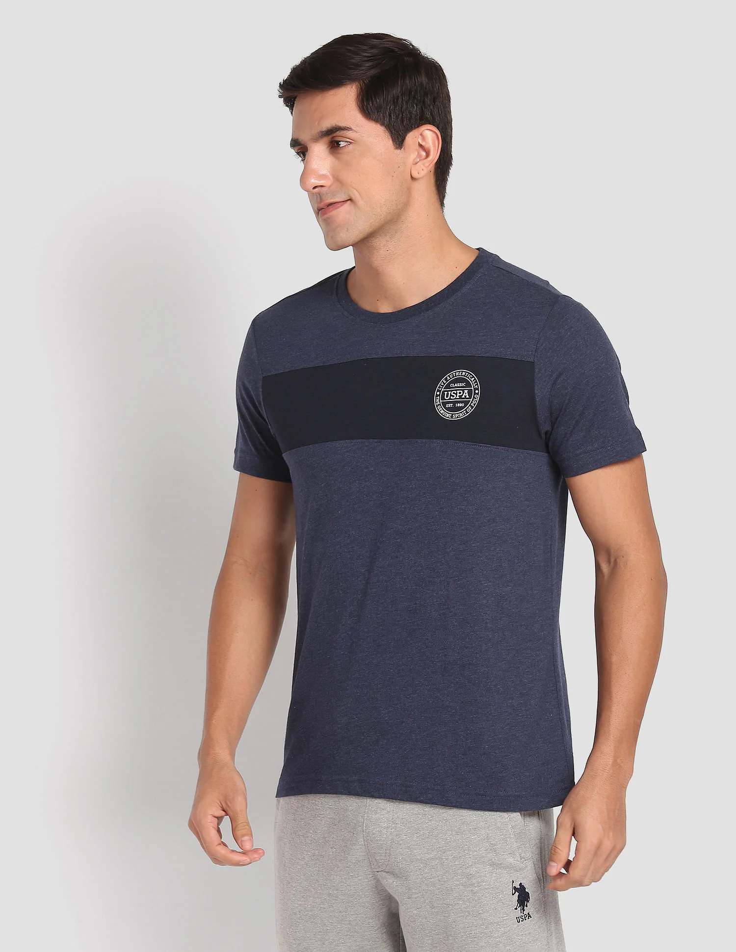 Crew Neck Colour Block I681 Lounge T-Shirt - Pack Of 1 - Image 4