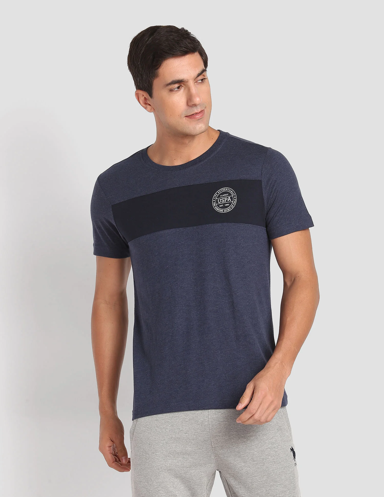 Crew Neck Colour Block I681 Lounge T-Shirt - Pack Of 1 - Image 6