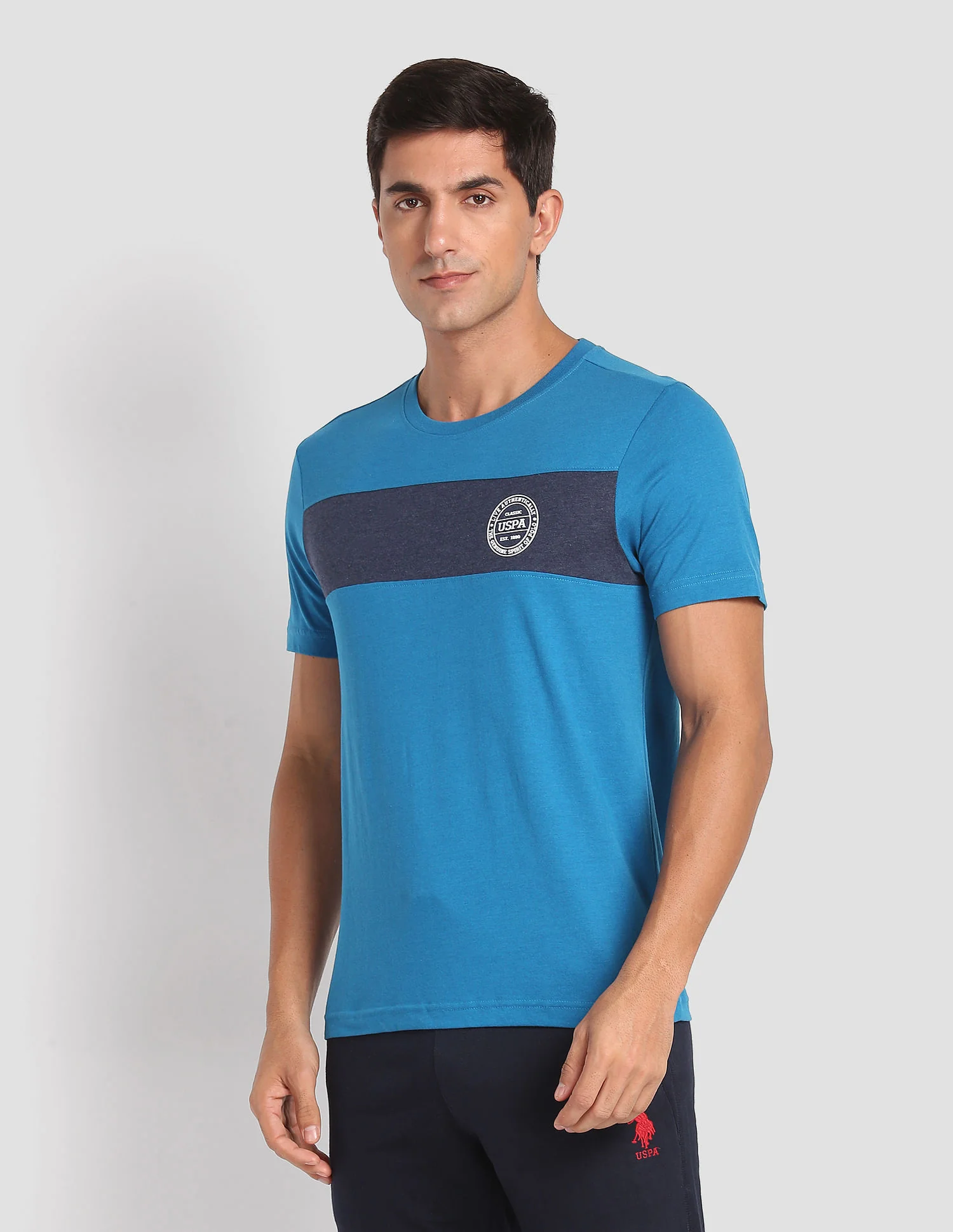 Crew Neck Colour Block I681 Lounge T-Shirt - Pack Of 1 - Image 4