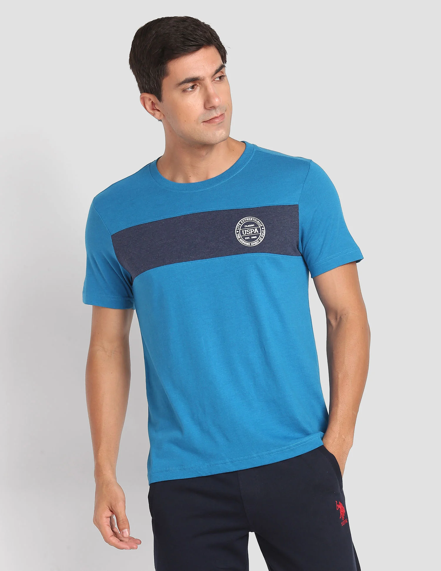 Crew Neck Colour Block I681 Lounge T-Shirt - Pack Of 1 - Image 6