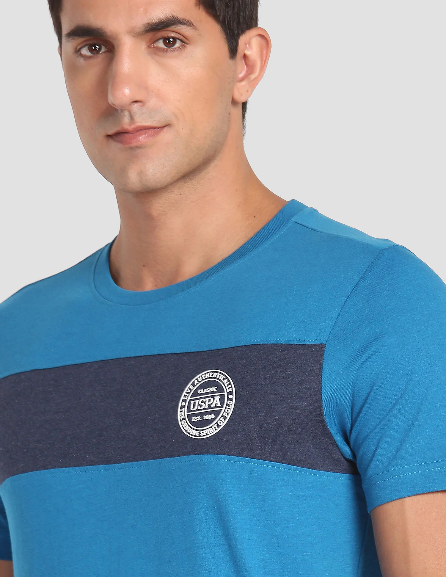 Crew Neck Colour Block I681 Lounge T-Shirt - Pack Of 1 - Image 7